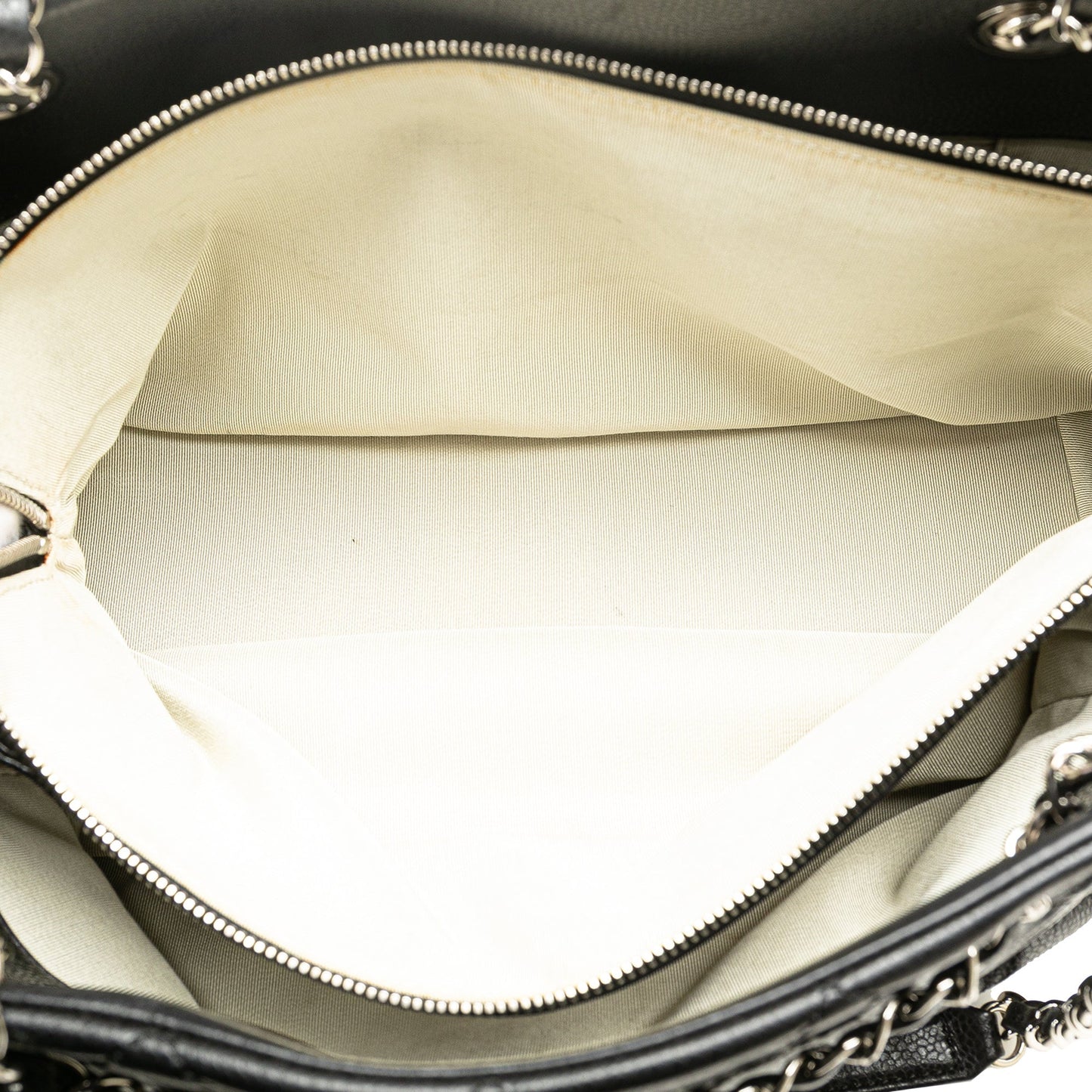 Black Chanel CC Quilted Caviar Chain Tote