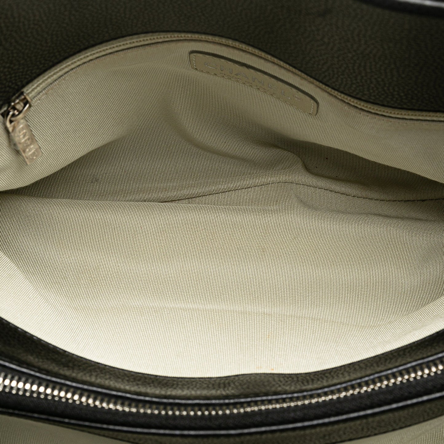 Black Chanel CC Quilted Caviar Chain Tote