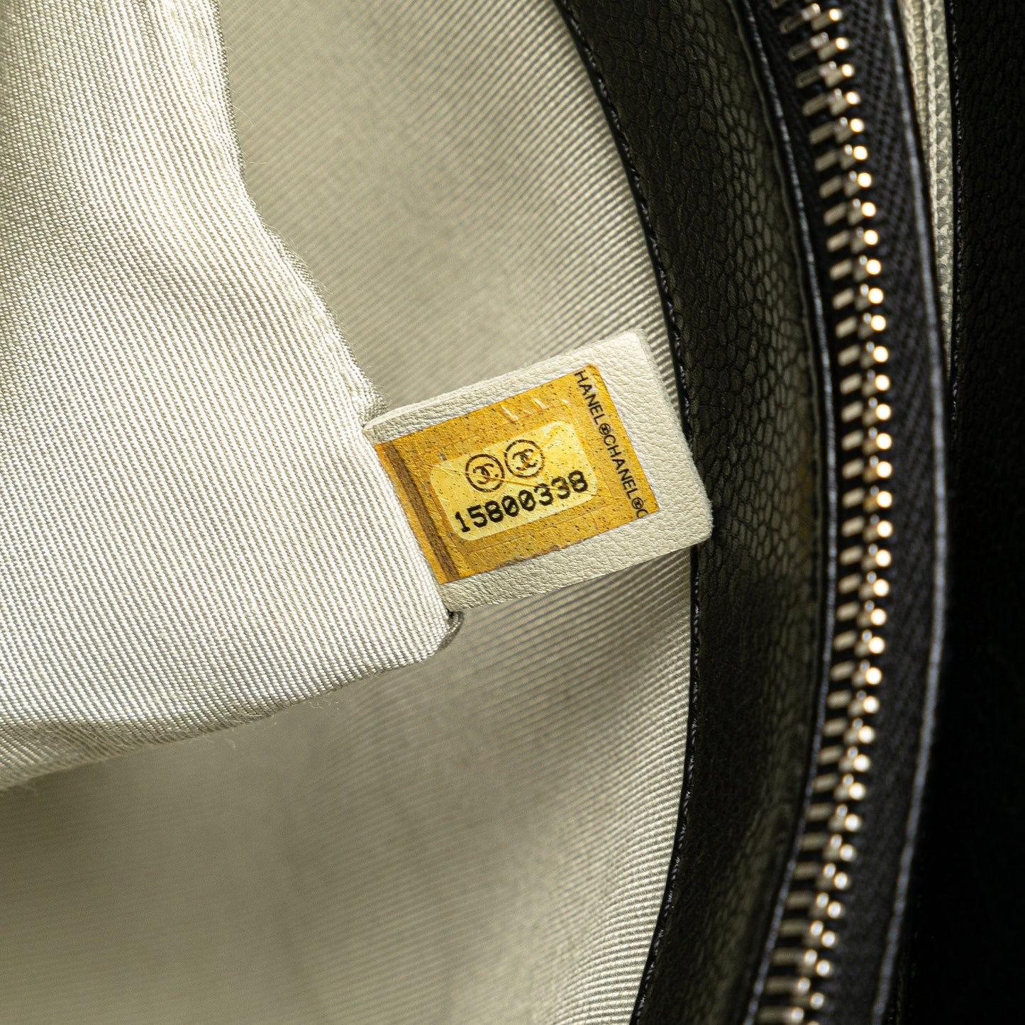 Black Chanel CC Quilted Caviar Chain Tote