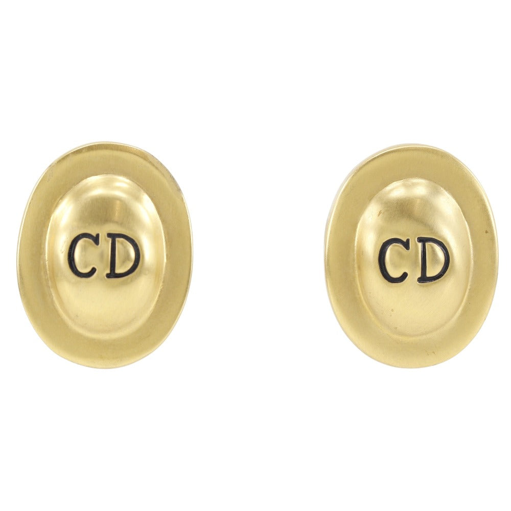 Christian Dior Earring Plated Gold gold vintage Women Used