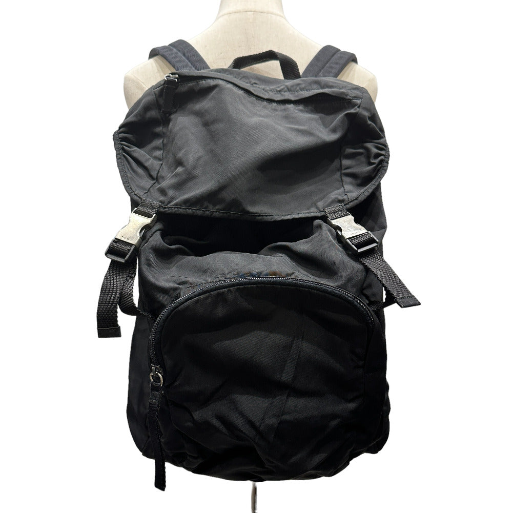 PRADA Backpack V235 Nylon black unisex(Unisex) Used