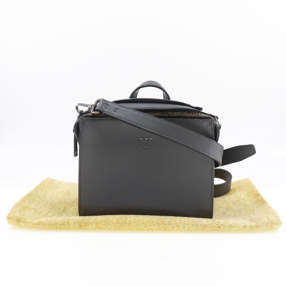FENDI Handbag 7M0238O7B leather gray 2WAYShoulder mini messenger Women Used