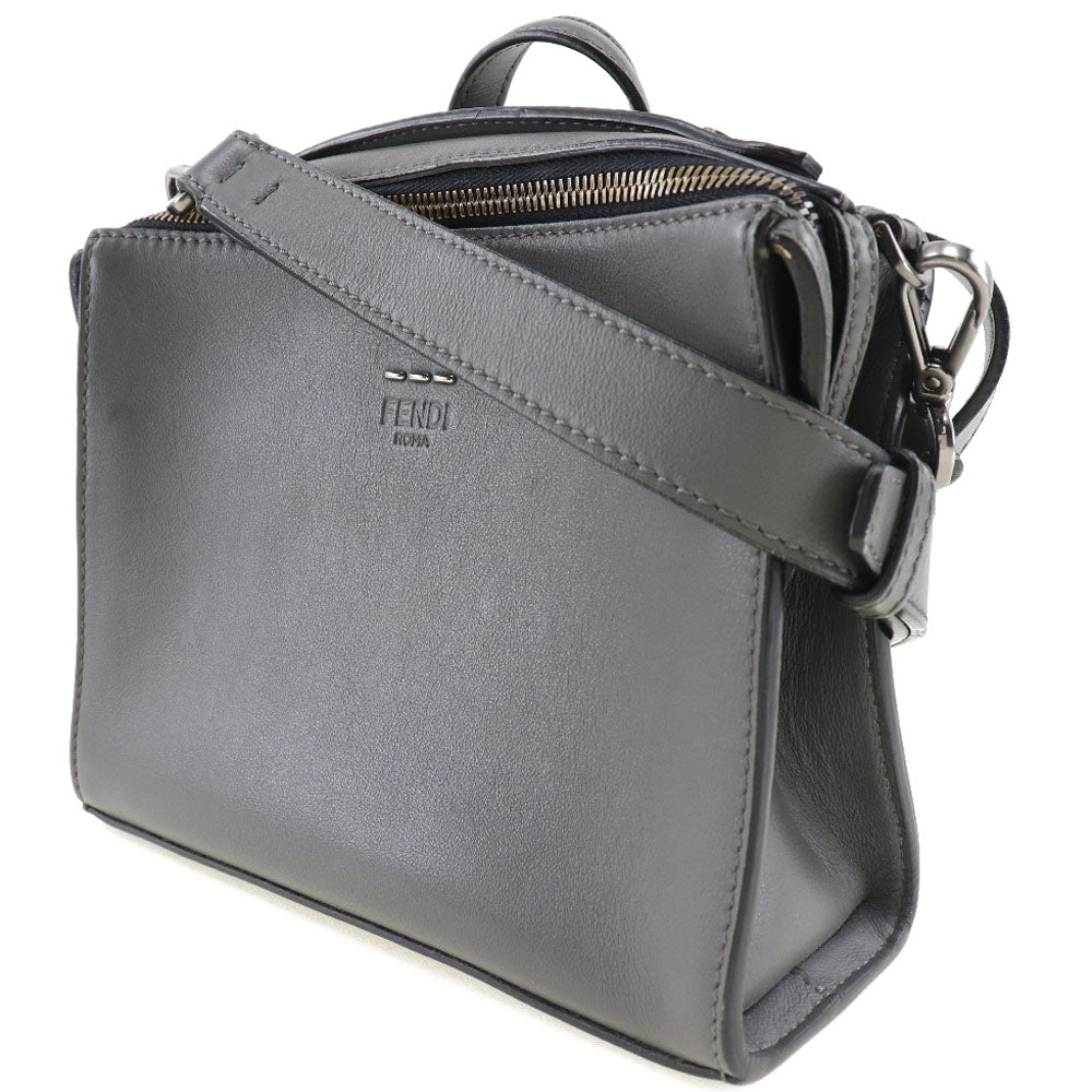 FENDI Handbag 7M0238O7B leather gray 2WAYShoulder mini messenger Women Used