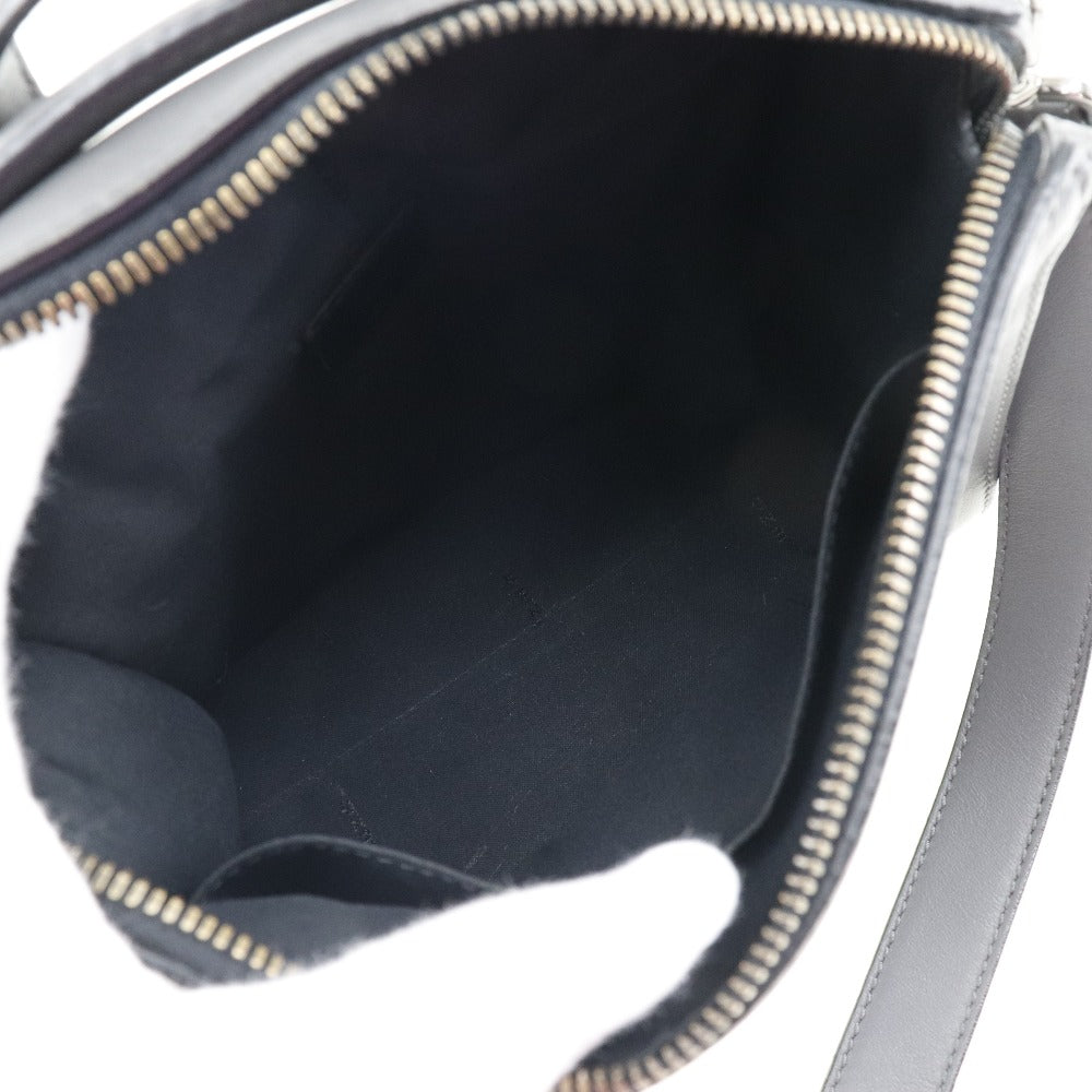 FENDI Handbag 7M0238O7B leather gray 2WAYShoulder mini messenger Women Used
