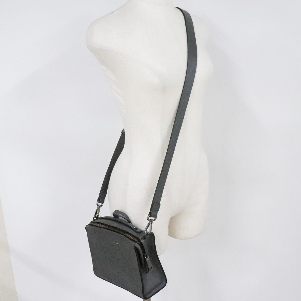 FENDI Handbag 7M0238O7B leather gray 2WAYShoulder mini messenger Women Used