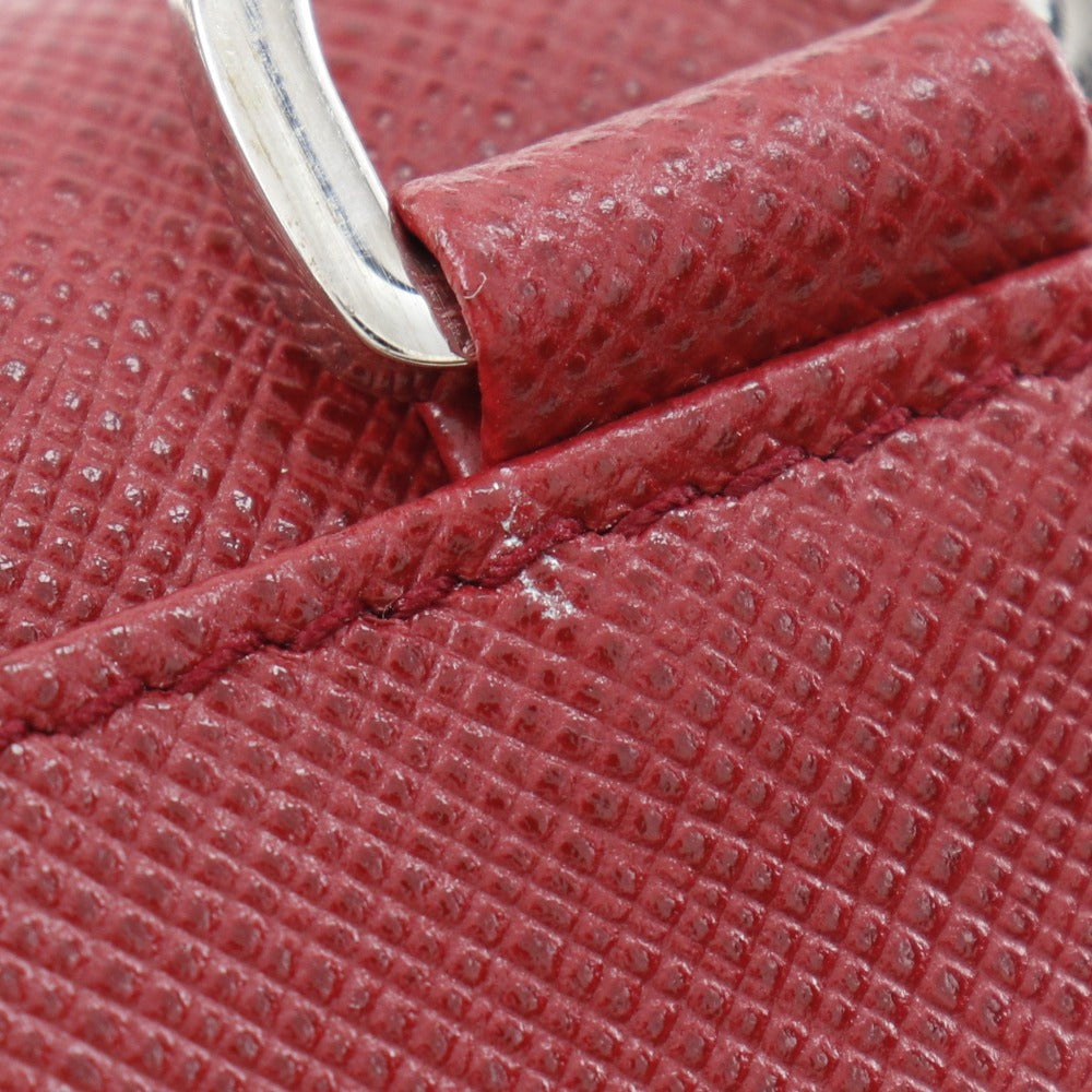 PRADA Shoulder Bag 2ZH097 Safiano Red Pochette Shoulder pouch Women Used