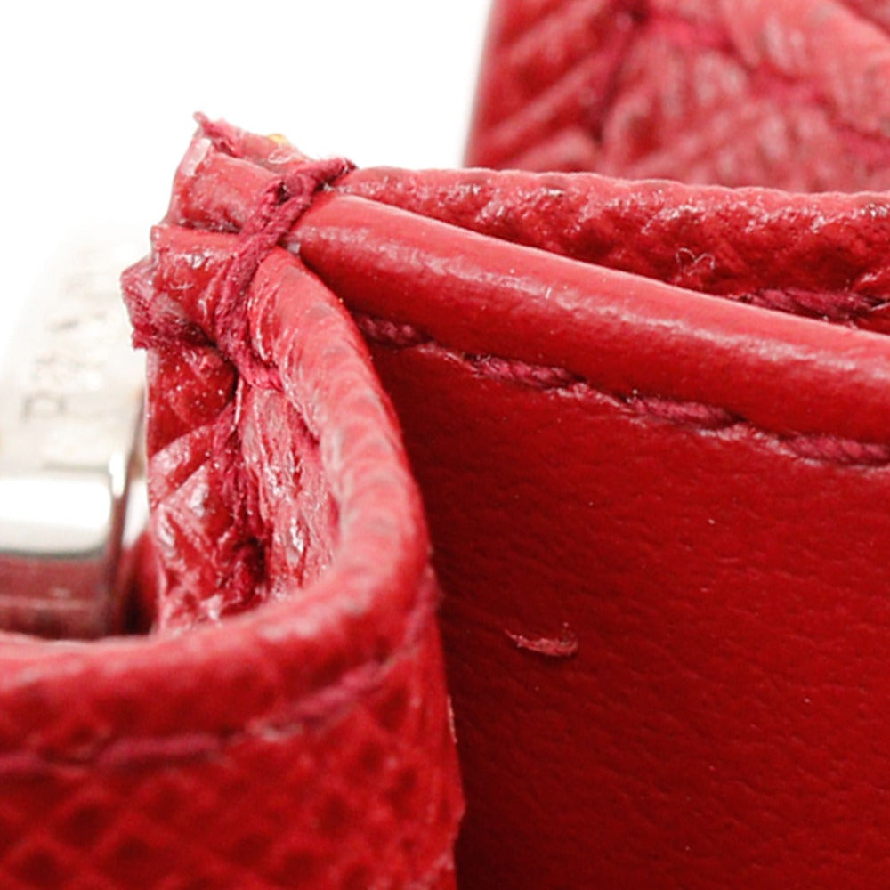 PRADA Shoulder Bag 2ZH097 Safiano Red Pochette Shoulder pouch Women Used