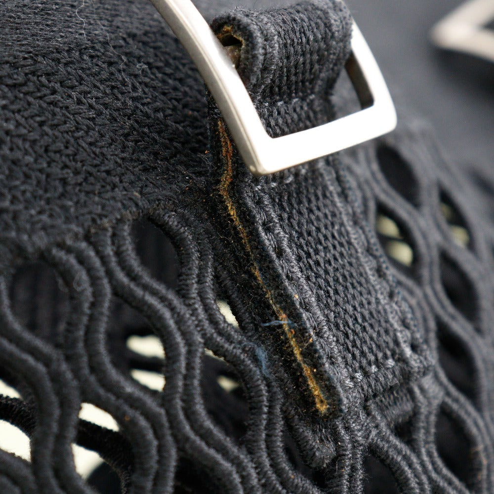 Christian Dior Shoulder Bag canvas black mesh Messenger