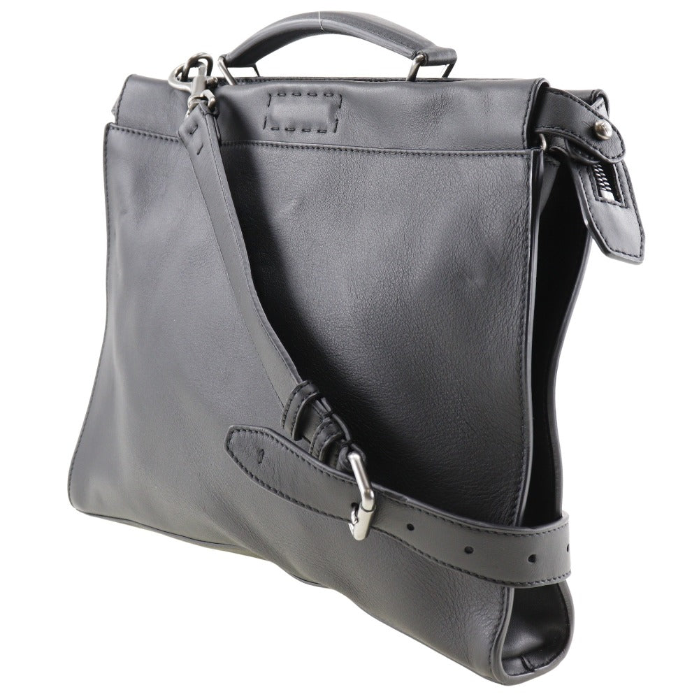 FENDI Business bag Calfskin black 2WAYShoulder Ceria Peekaboo mens Used