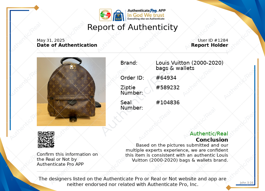 Backpack Luxury Designer By Louis Vuitton, Size: Medium