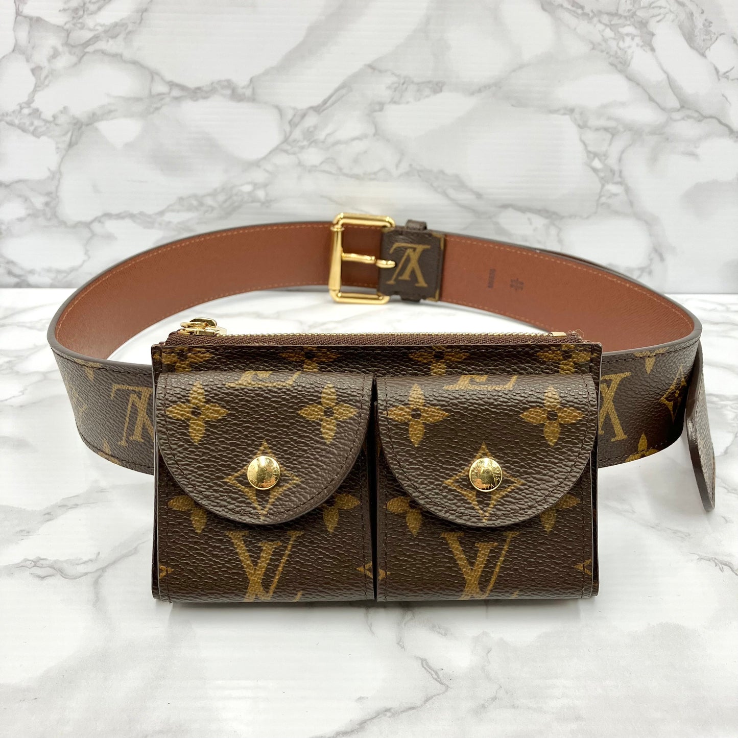 LOUIS VUITTON Monogram Santure Pochette Duo