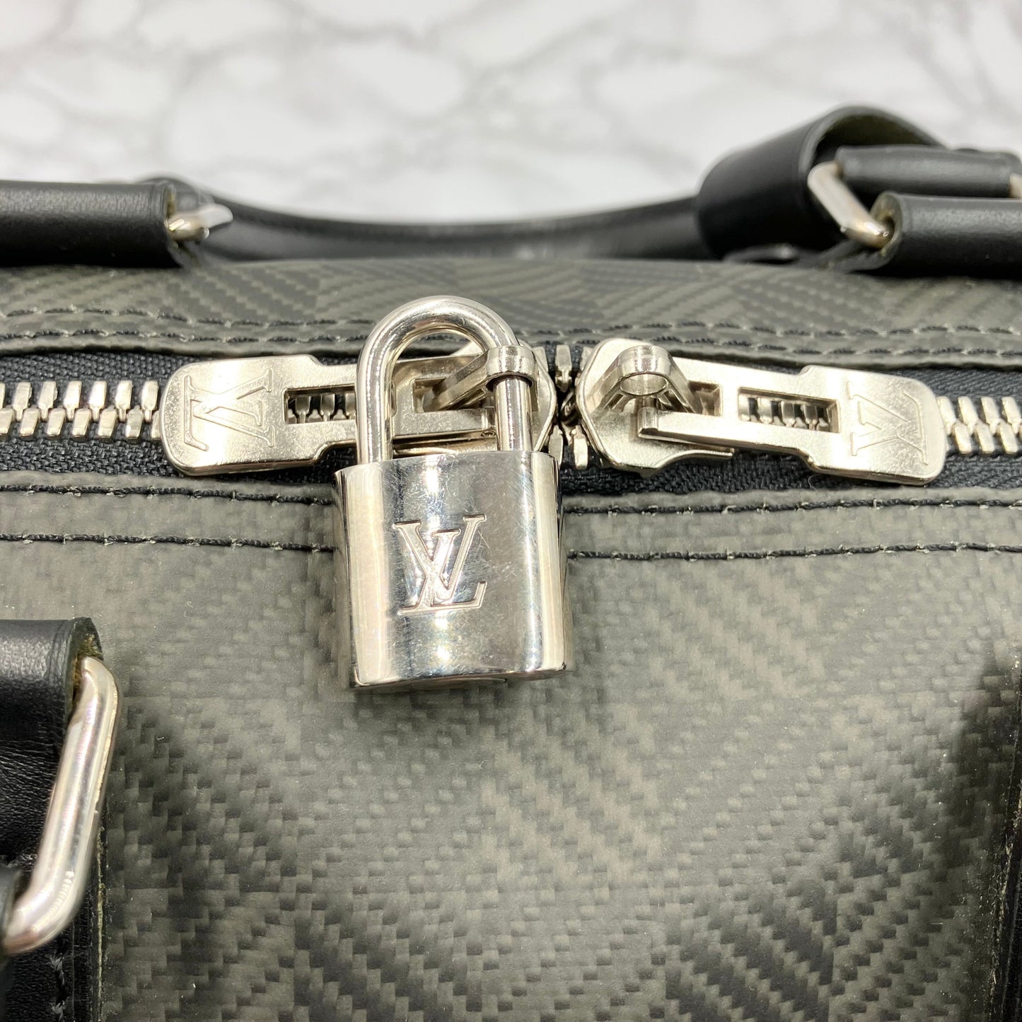 LOUIS VUITTON Keepall 45 Damier Carbon