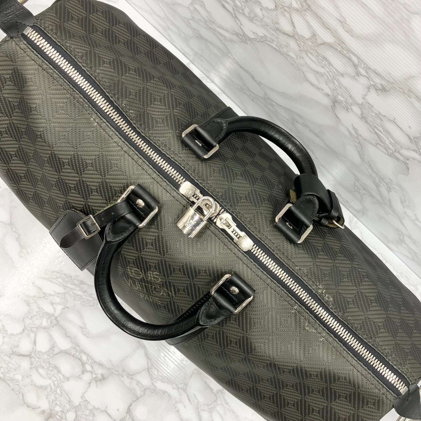LOUIS VUITTON Keepall 45 Damier Carbon