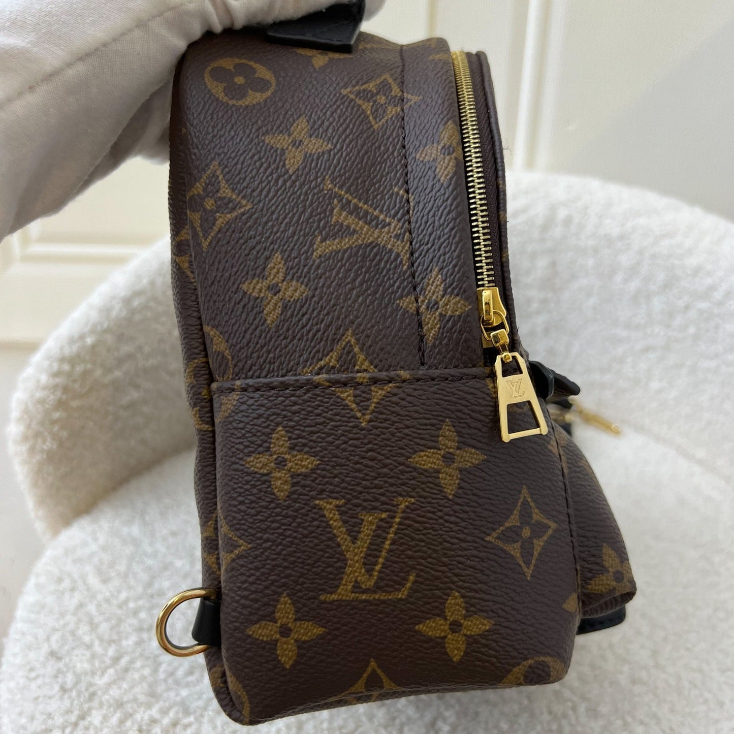 LV Mini Palm Springs Backpack in Monogram Canvas GHW