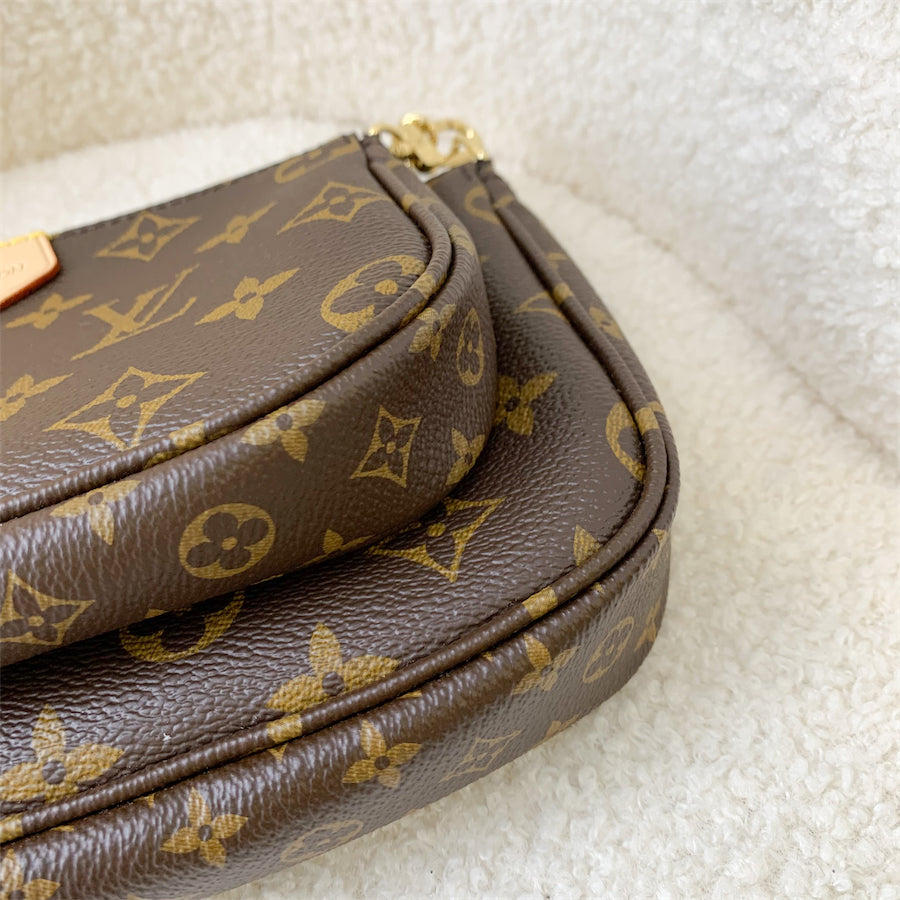 LV Multi Pochette Acc in Monogram Canvas and Rose Clair Strap