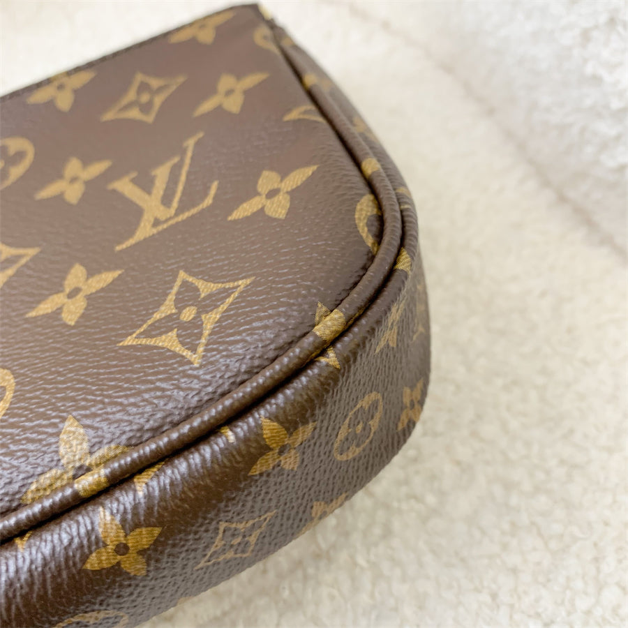 LV Multi Pochette Acc in Monogram Canvas and Rose Clair Strap