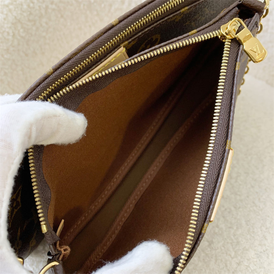 LV Multi Pochette Acc in Monogram Canvas and Rose Clair Strap