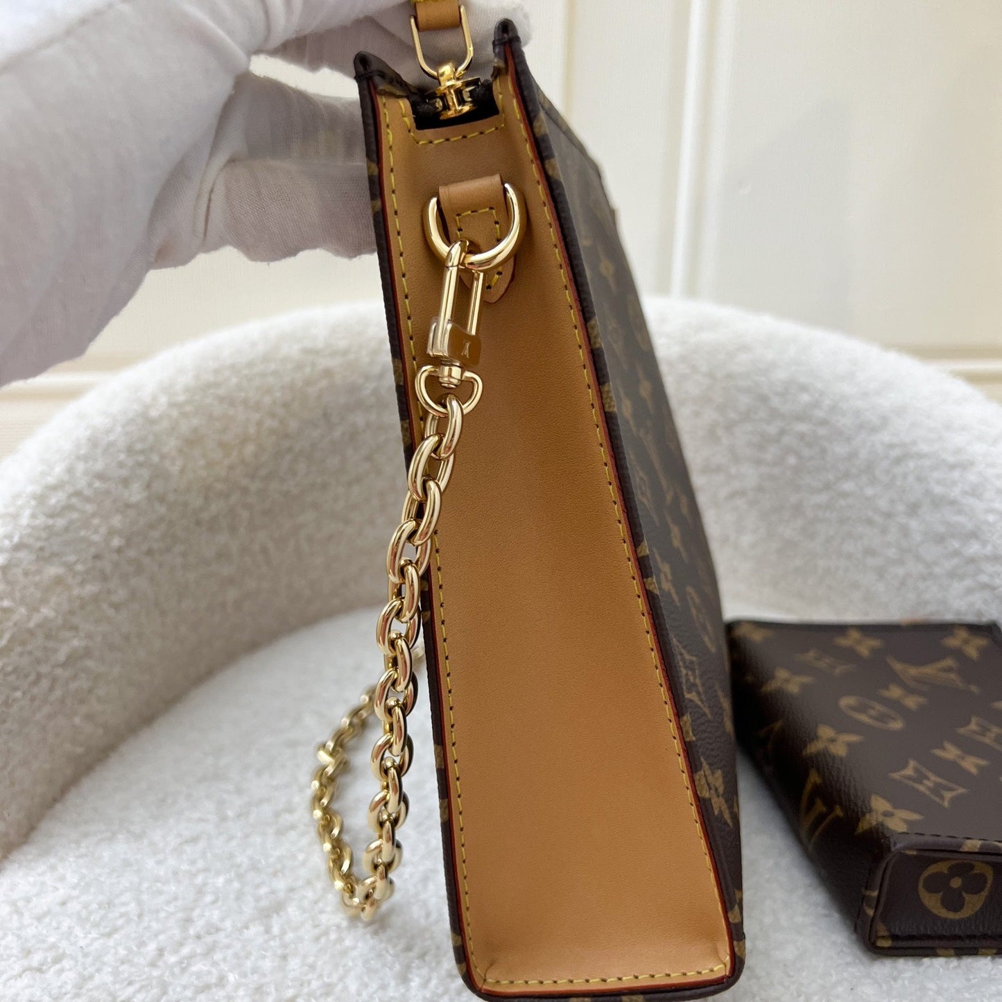 LV Toiletry Pouch on Chain in Monogram Canvas GHW