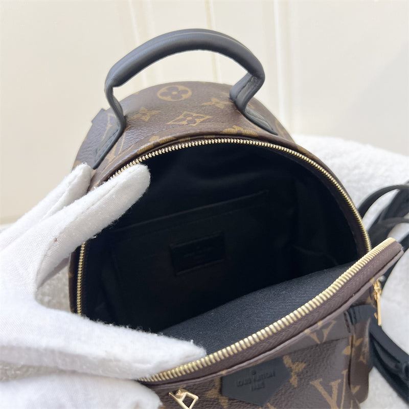 LV Palm Springs Mini Backpack in Monogram Canvas and GHW