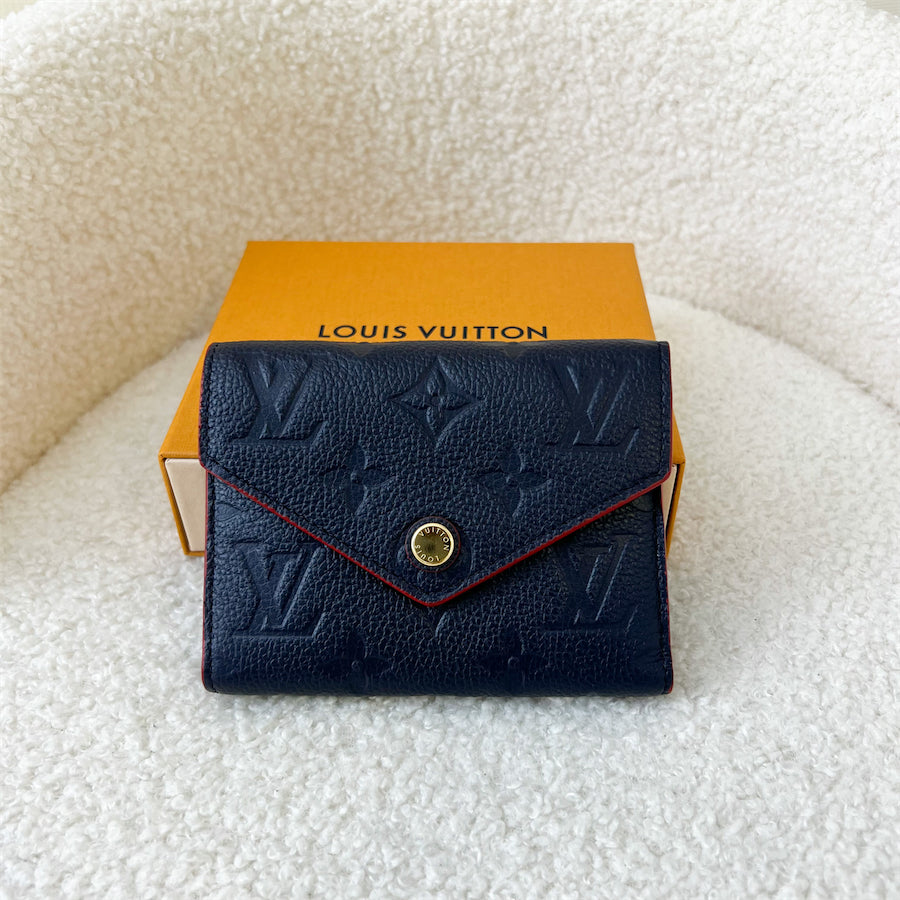LV Victorine Wallet in Marine Rouge Empreinte Leather GHW