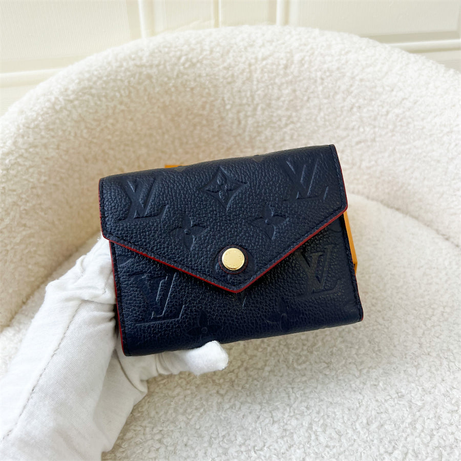 LV Victorine Wallet in Marine Rouge Empreinte Leather GHW