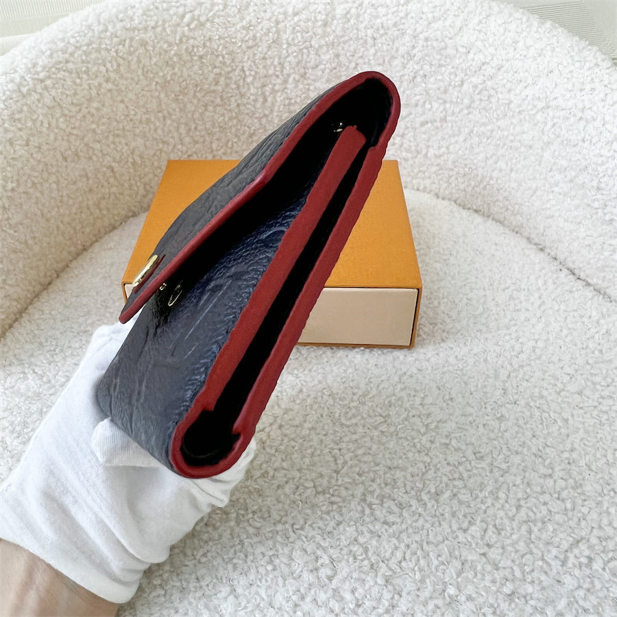 LV Victorine Wallet in Marine Rouge Empreinte Leather GHW