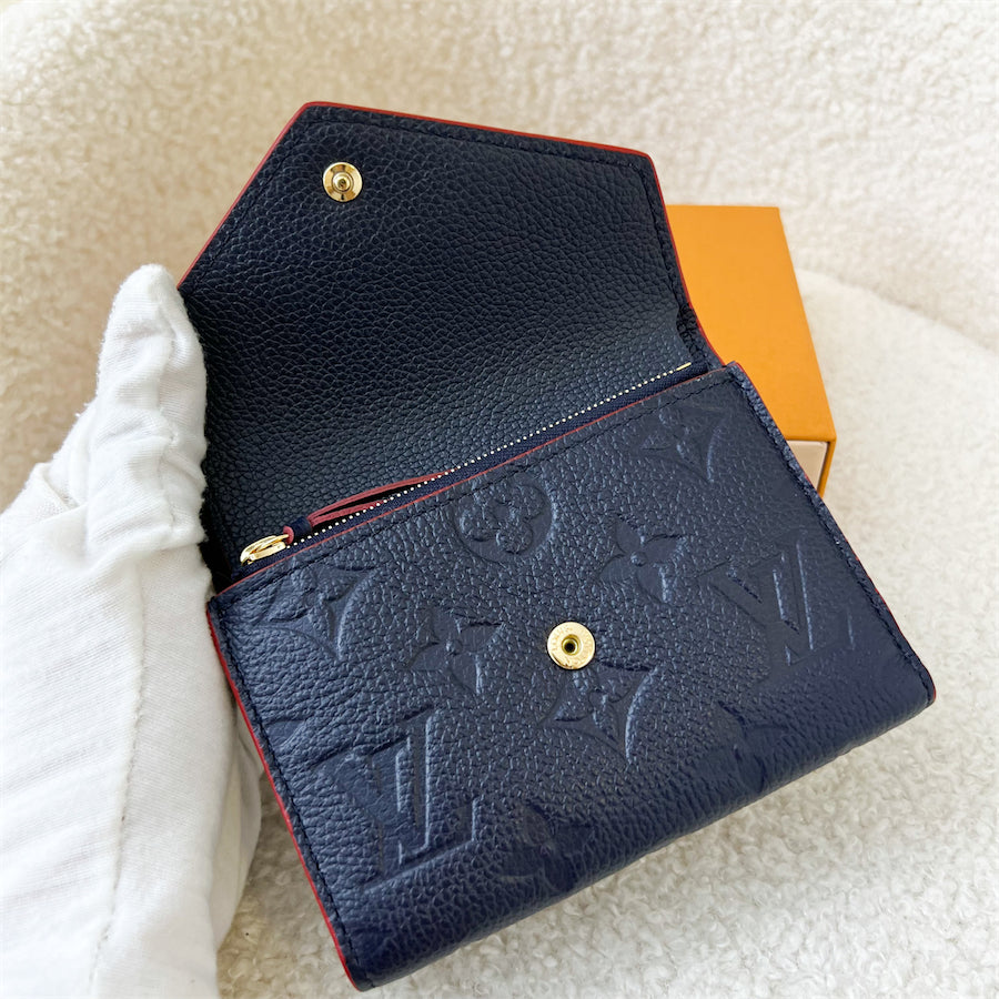 LV Victorine Wallet in Marine Rouge Empreinte Leather GHW