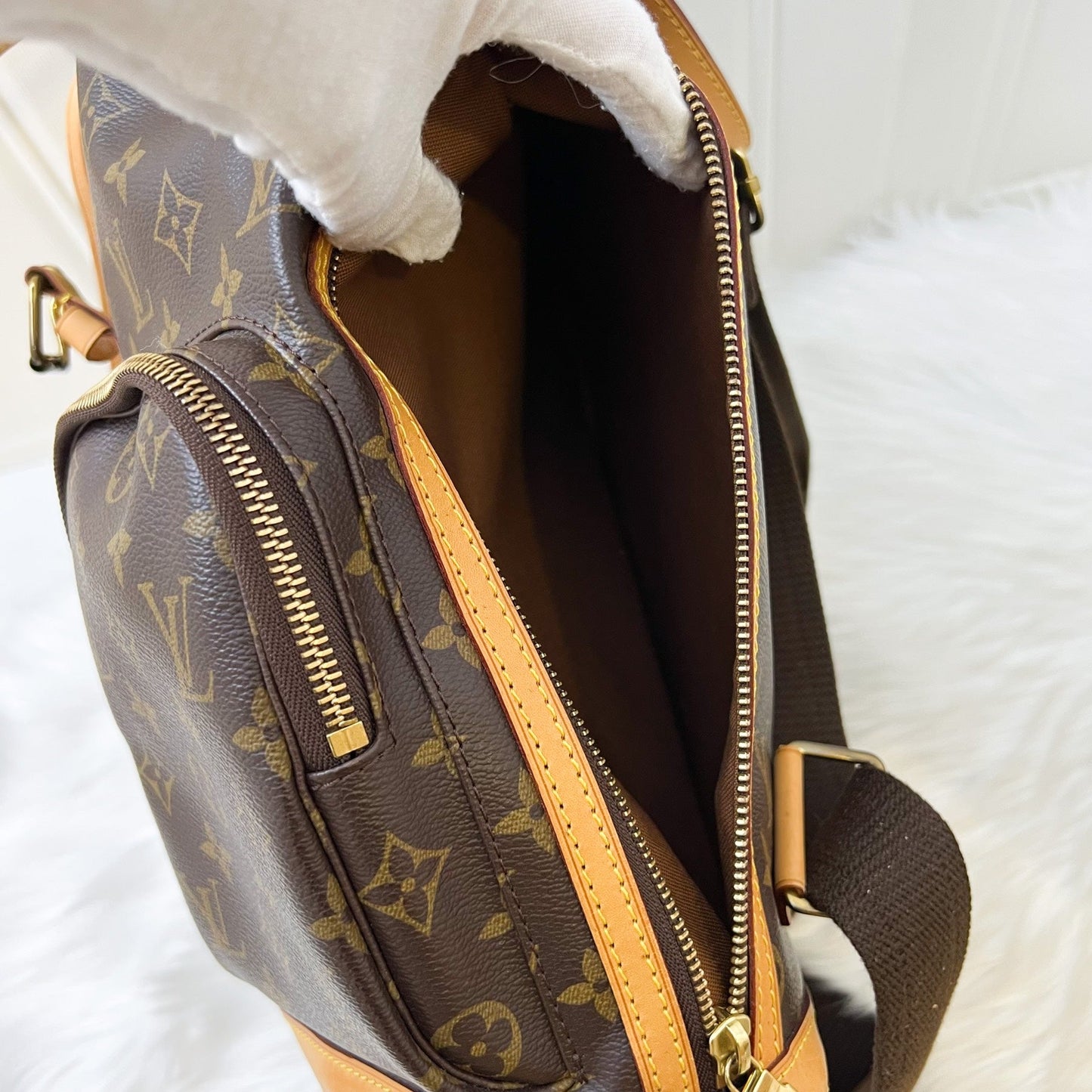 LV Sac A Dos Bosphore Large Backpack in Monogram Canvas and GHW