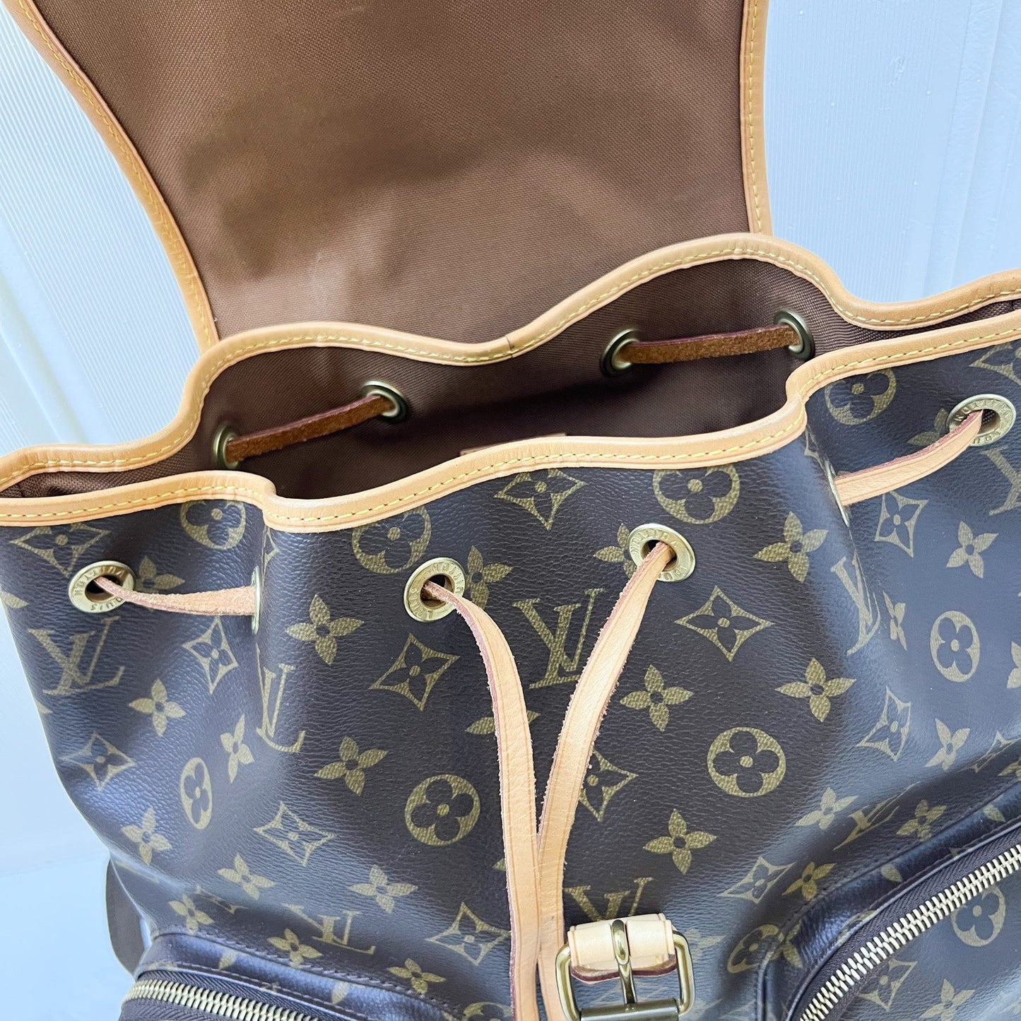 LV Sac A Dos Bosphore Large Backpack in Monogram Canvas and GHW