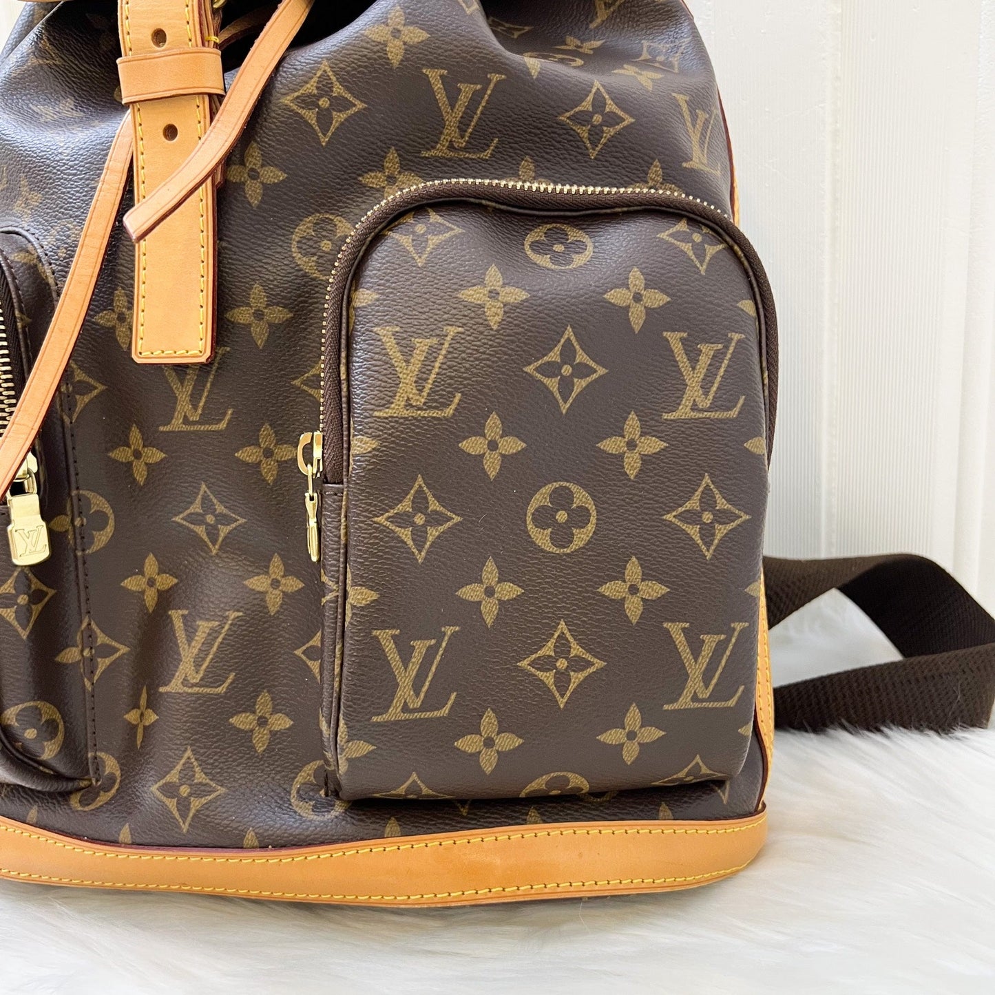 LV Sac A Dos Bosphore Large Backpack in Monogram Canvas and GHW