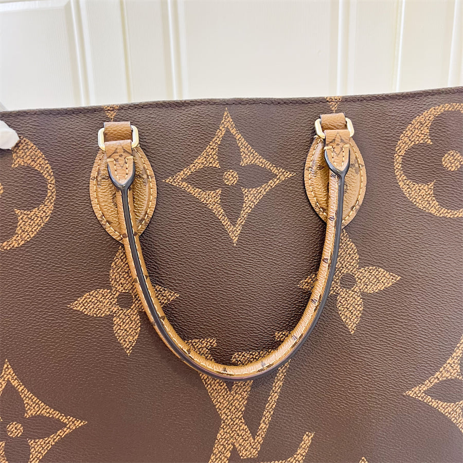 LV Onthego GM in Reverse Monogram Canvas GHW