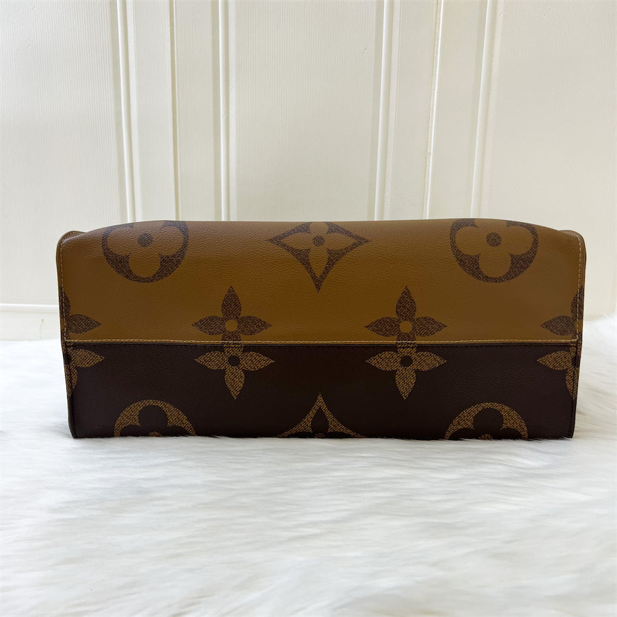 LV Onthego GM in Reverse Monogram Canvas GHW