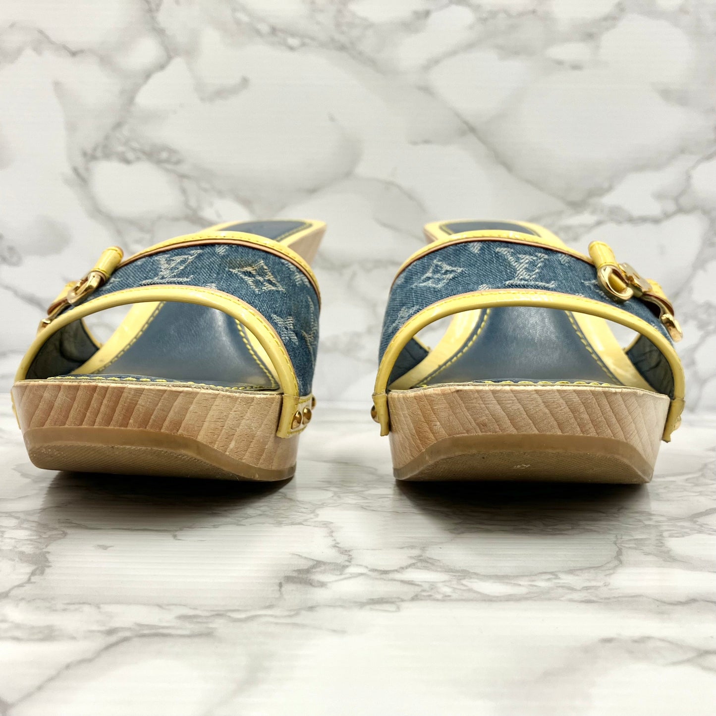 LOUIS VUITTON Denim Sandals 37