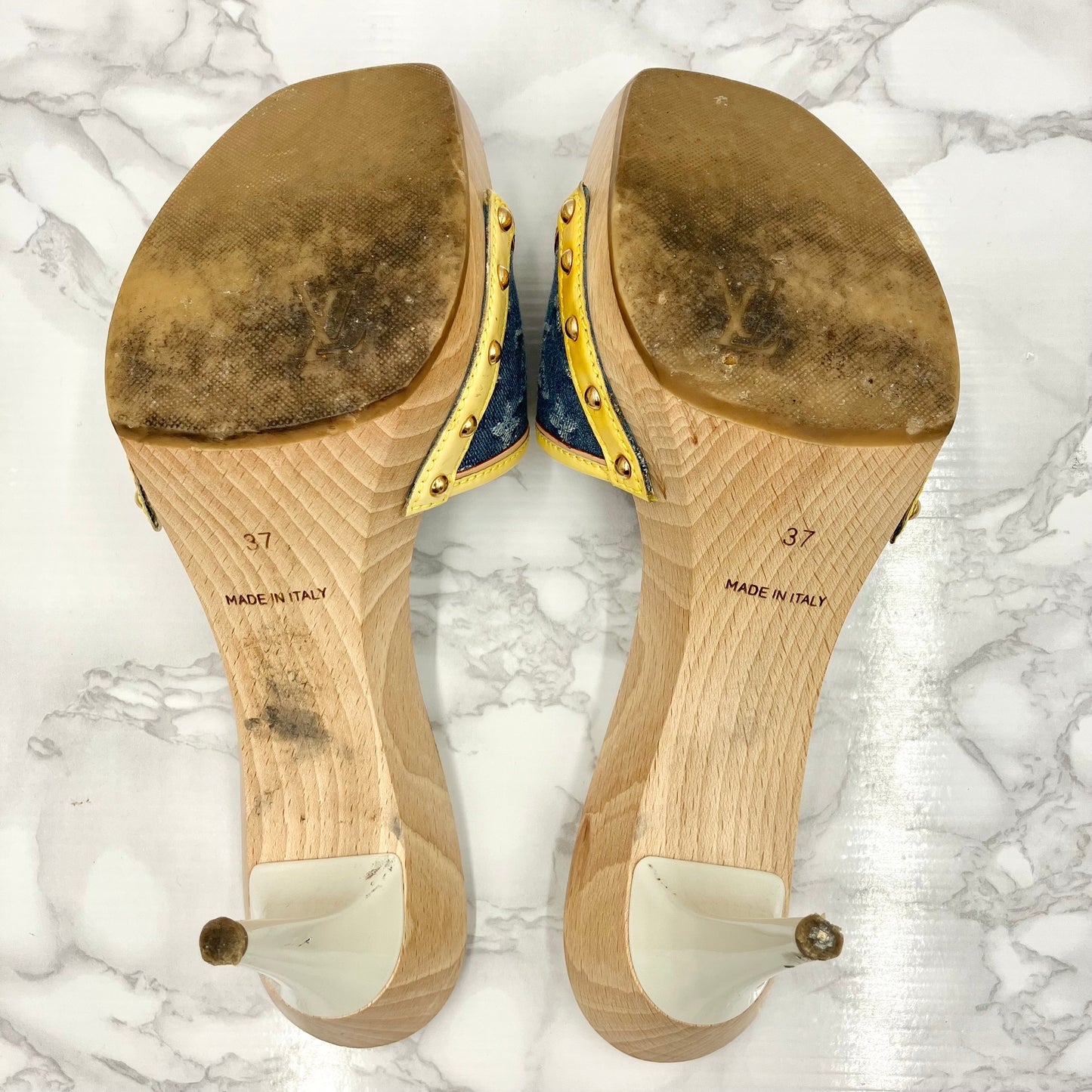 LOUIS VUITTON Denim Sandals 37