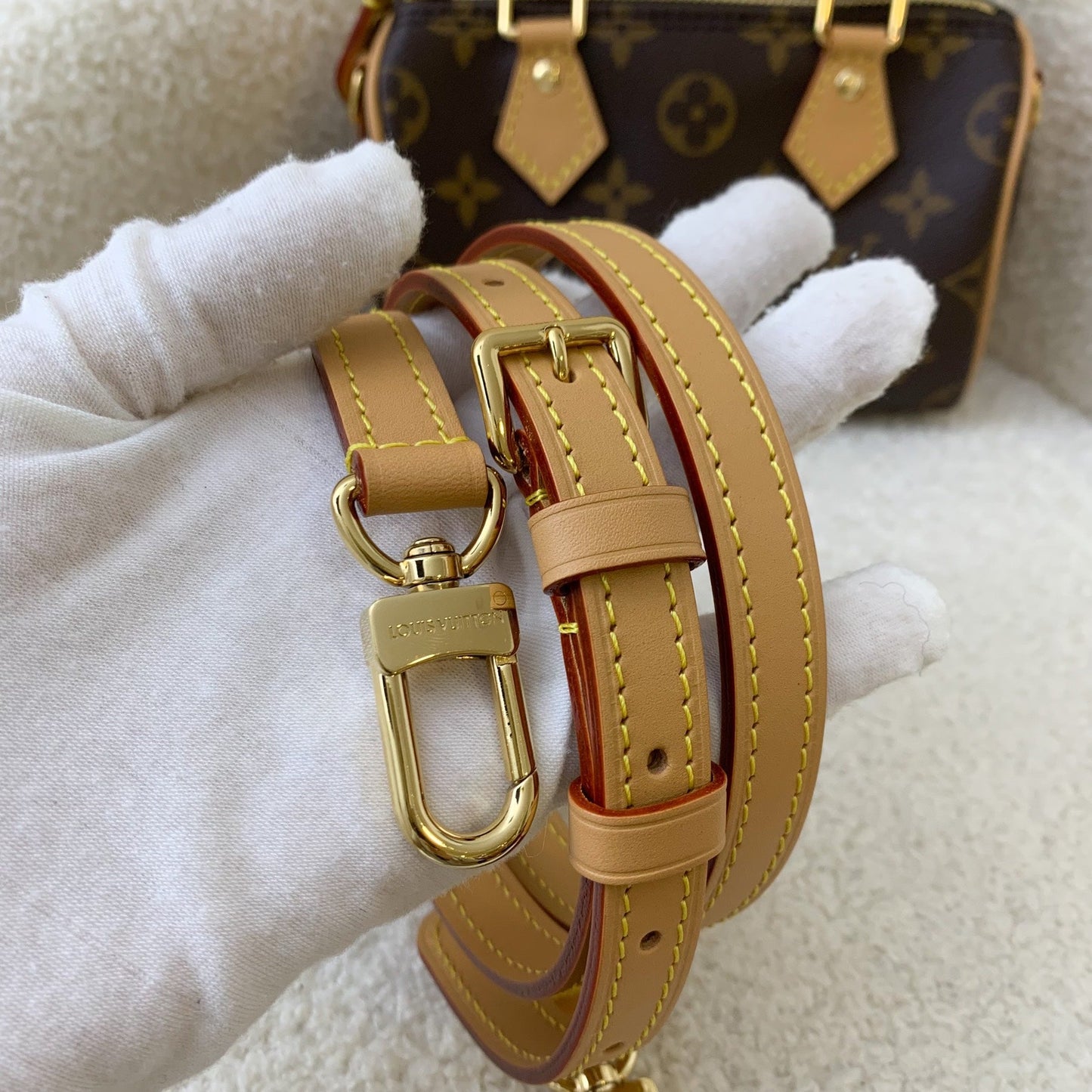 LV Nano Speedy in Monogram Canvas GHW