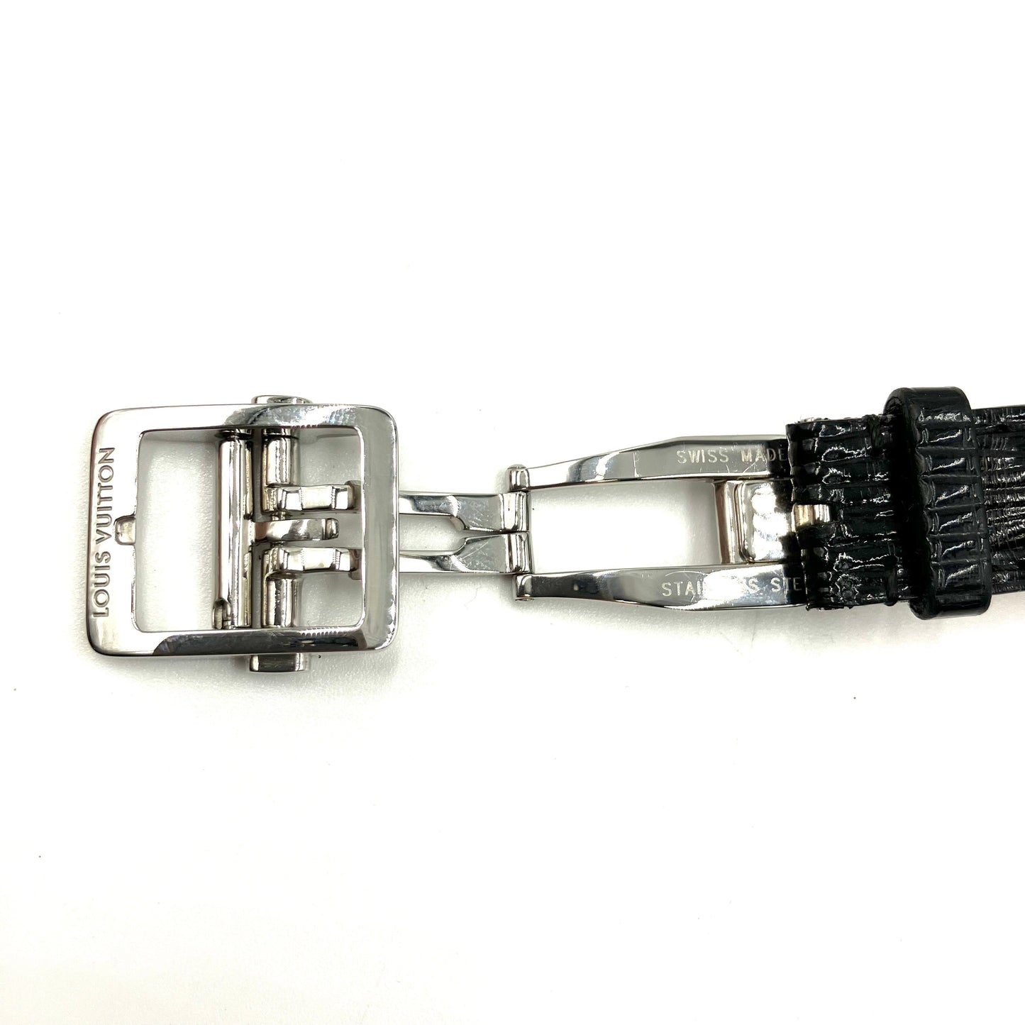 LOUIS VUITTON Tambour Watch Monogram Silver Black quartz
