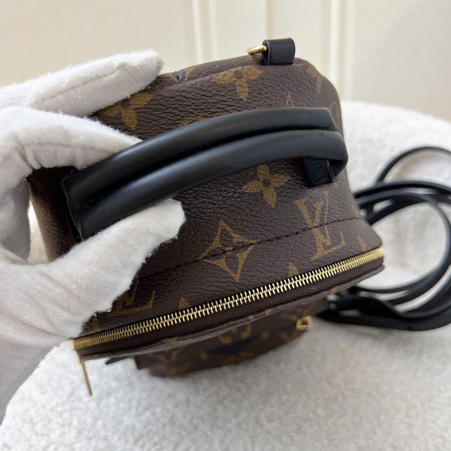 LV Palm Springs Mini Backpack in Monogram Canvas GHW