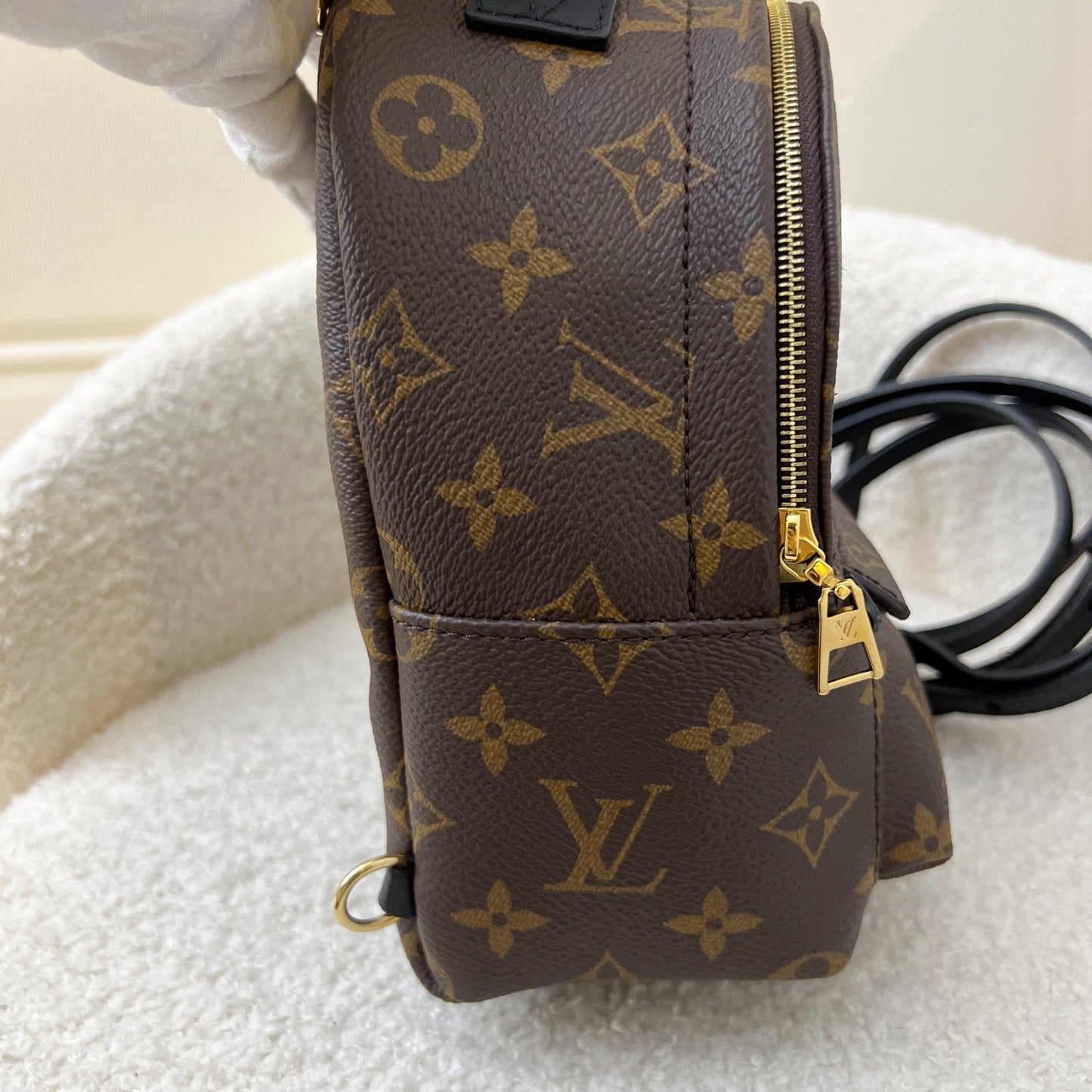 LV Palm Springs Mini Backpack in Monogram Canvas GHW