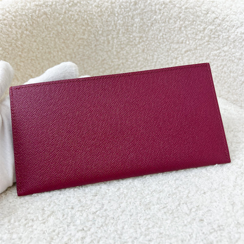 LV Felicie Pochette Card Holder in Fuchsia Leather