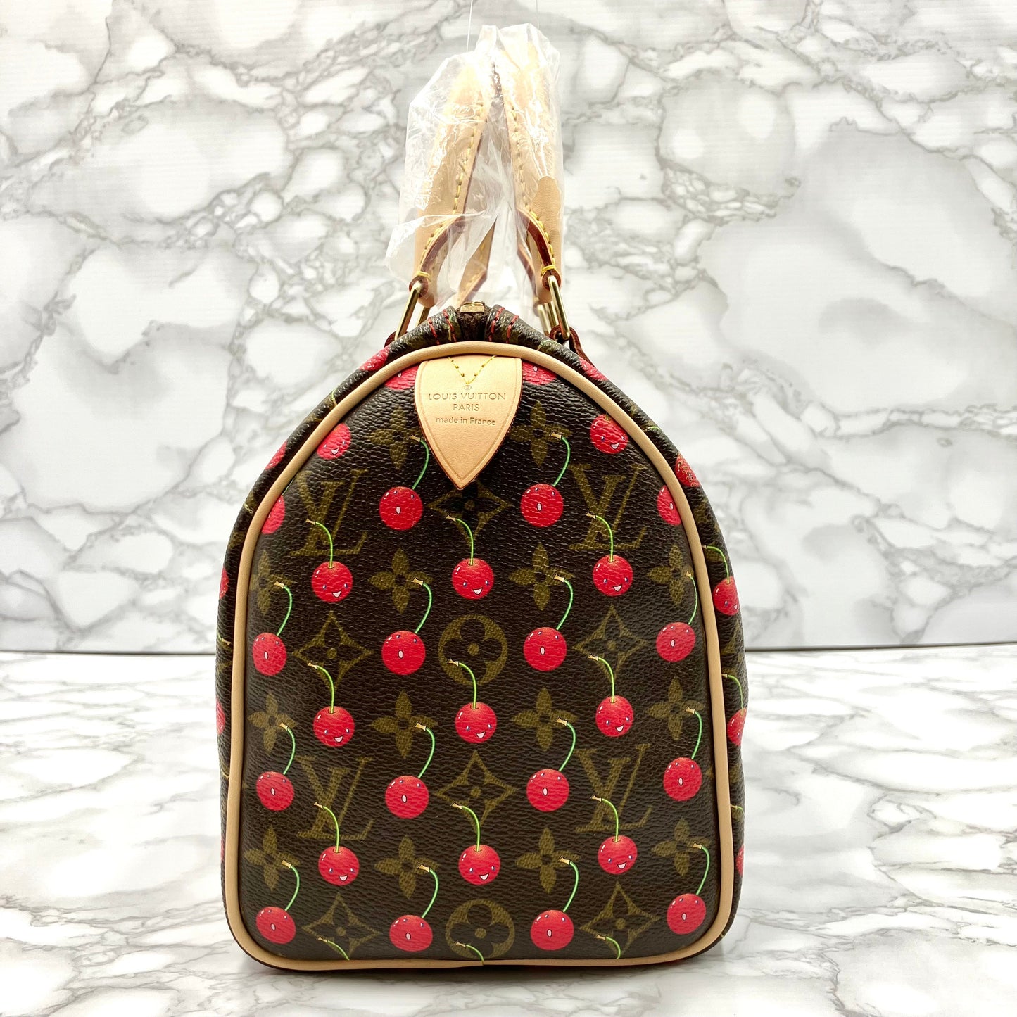 LOUIS VUITTON Monogram cherry Speedy 25