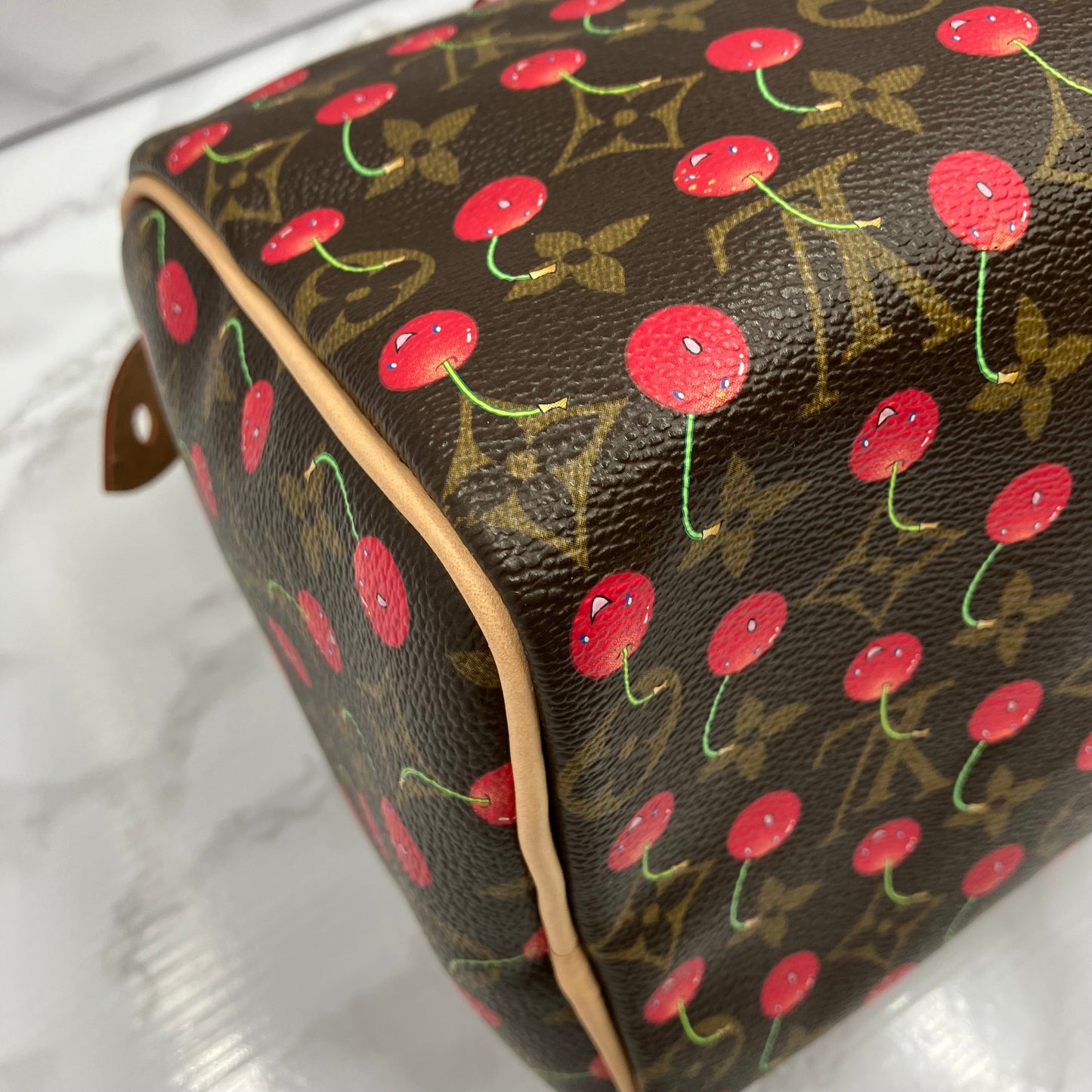 LOUIS VUITTON Monogram cherry Speedy 25