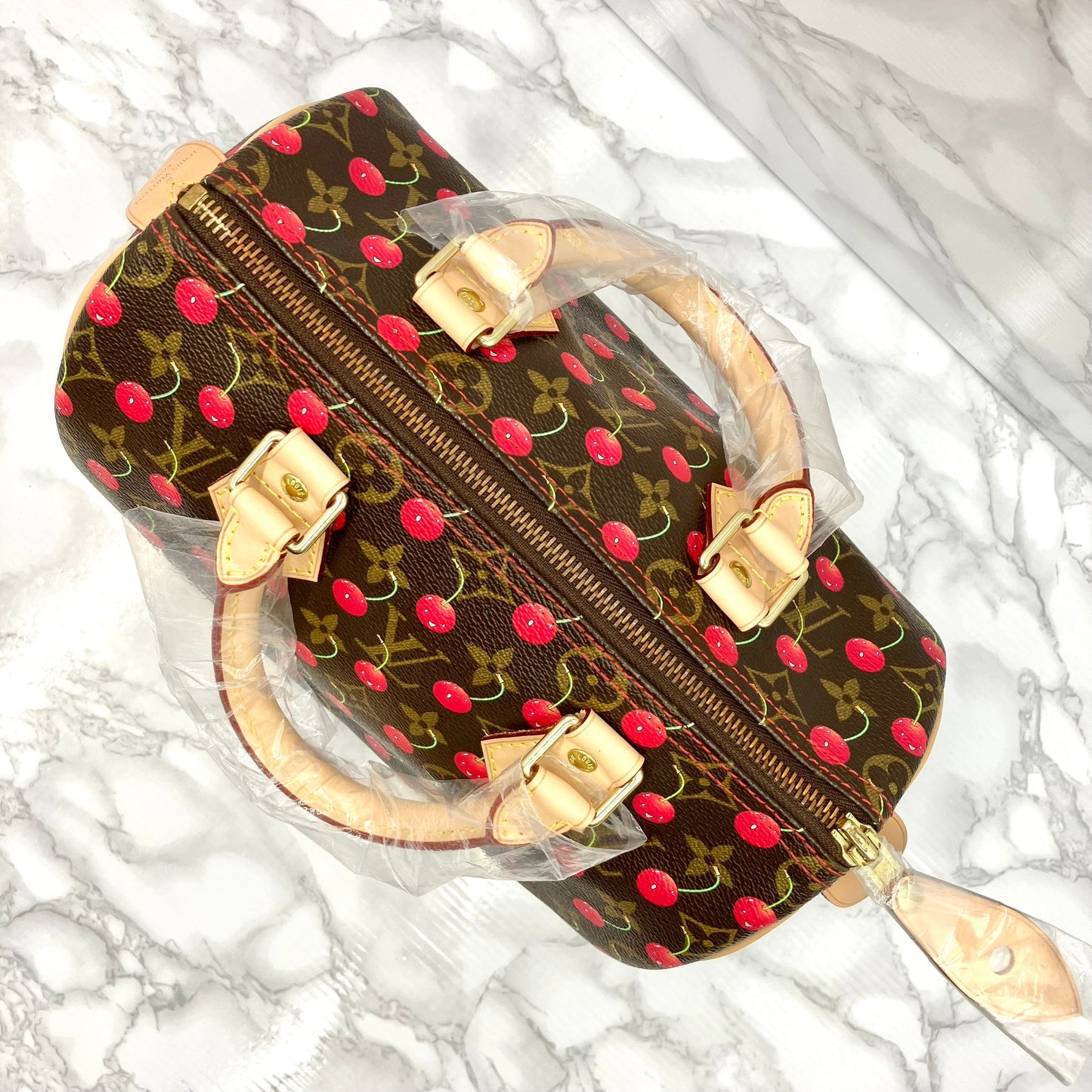 LOUIS VUITTON Monogram cherry Speedy 25