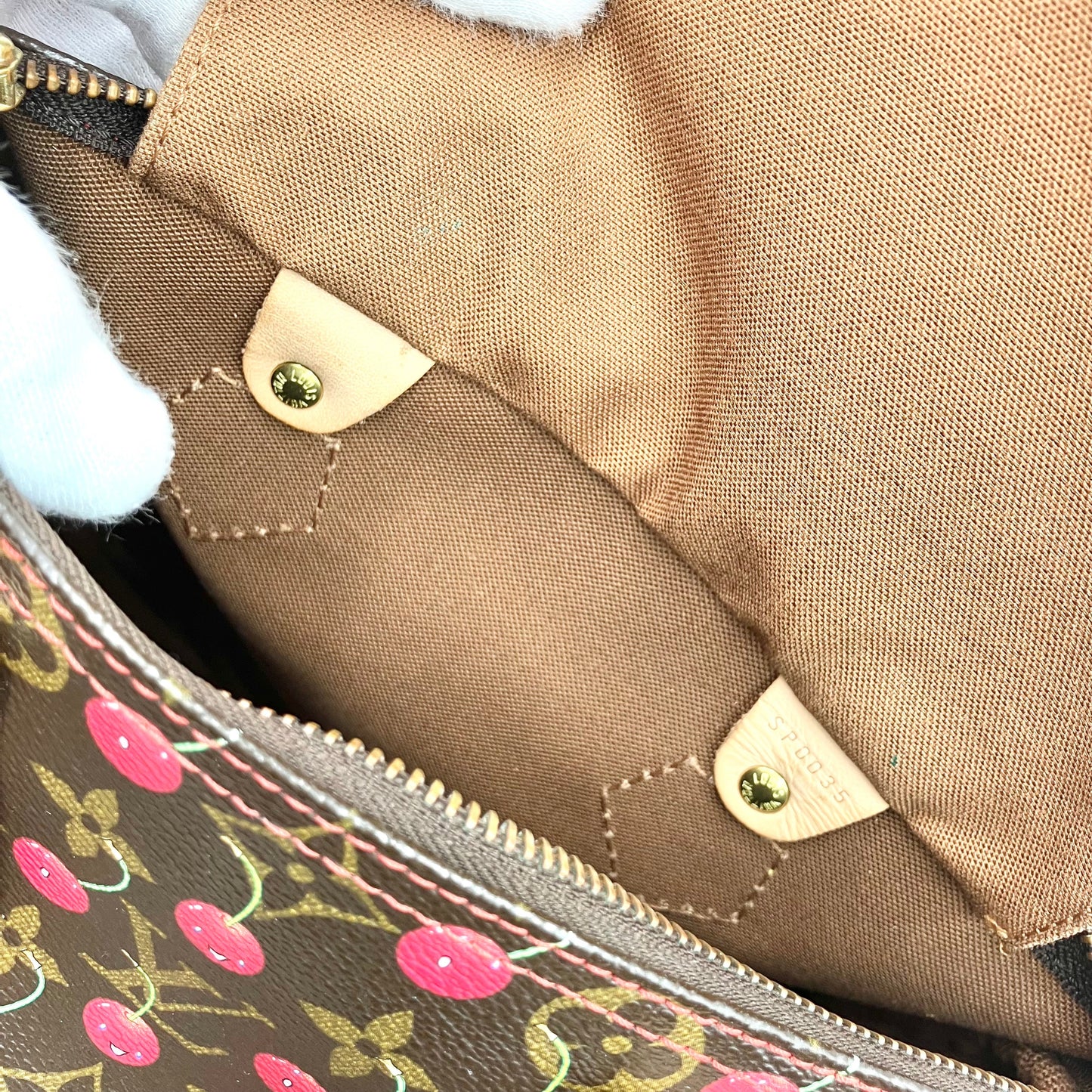 LOUIS VUITTON Monogram cherry Speedy 25