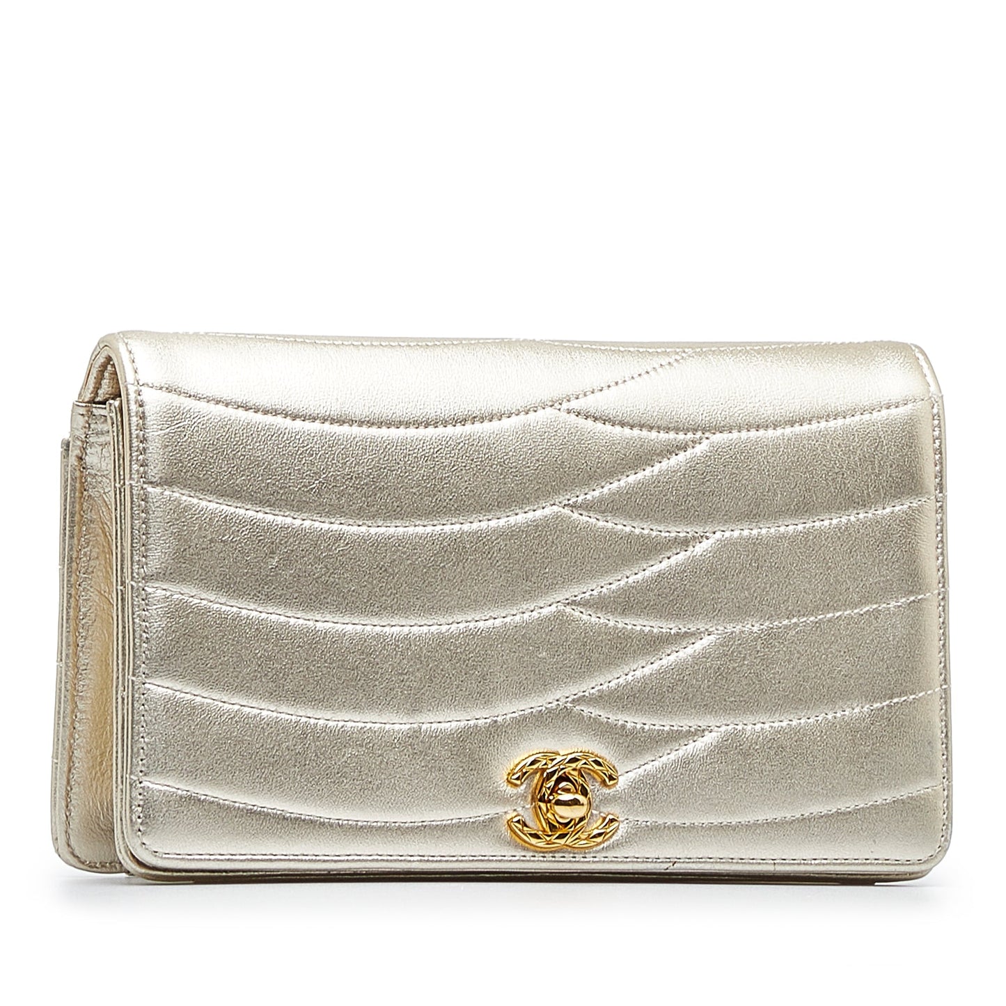 CHANEL CC Leather Clutch Bag