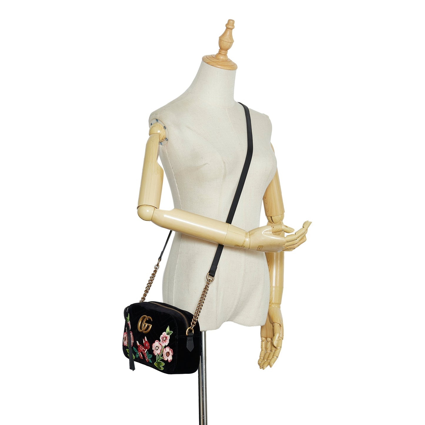GUCCI GG Marmont Velvet Crossbody Crossbody Bag
