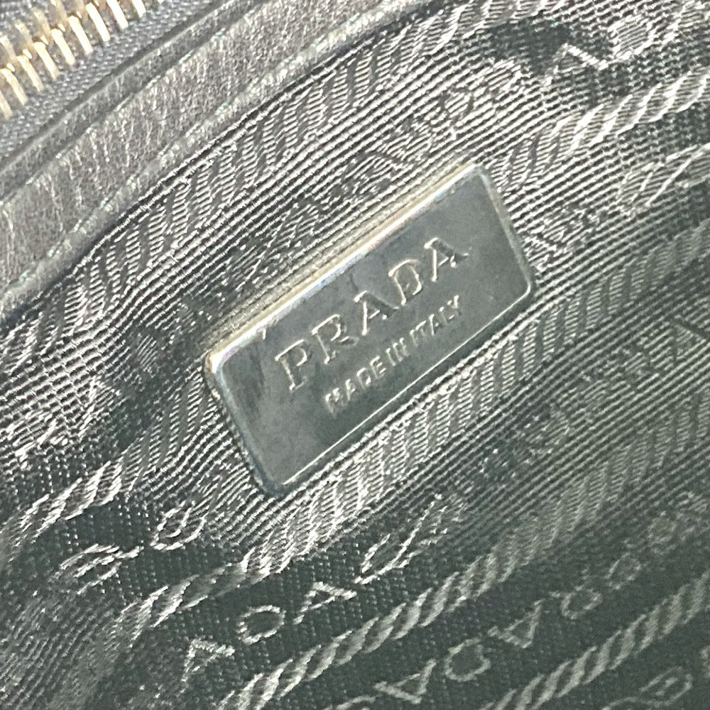 PRADA Handbag Nylon / leather black Triangle logo Tote Bag Women Used
