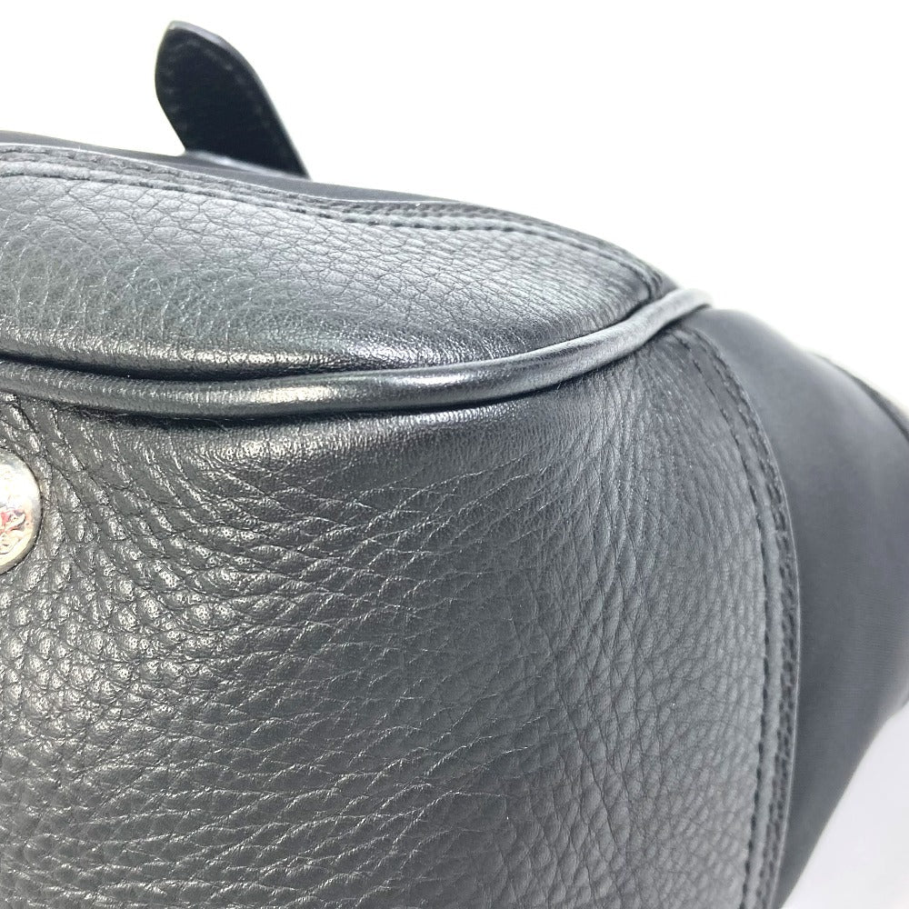 PRADA Handbag Nylon / leather black Triangle logo Tote Bag Women Used