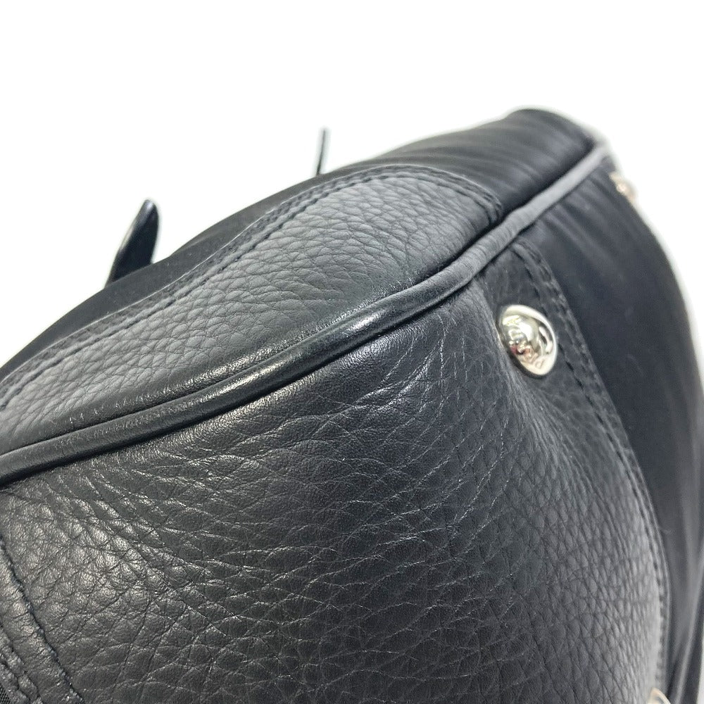 PRADA Handbag Nylon / leather black Triangle logo Tote Bag Women Used
