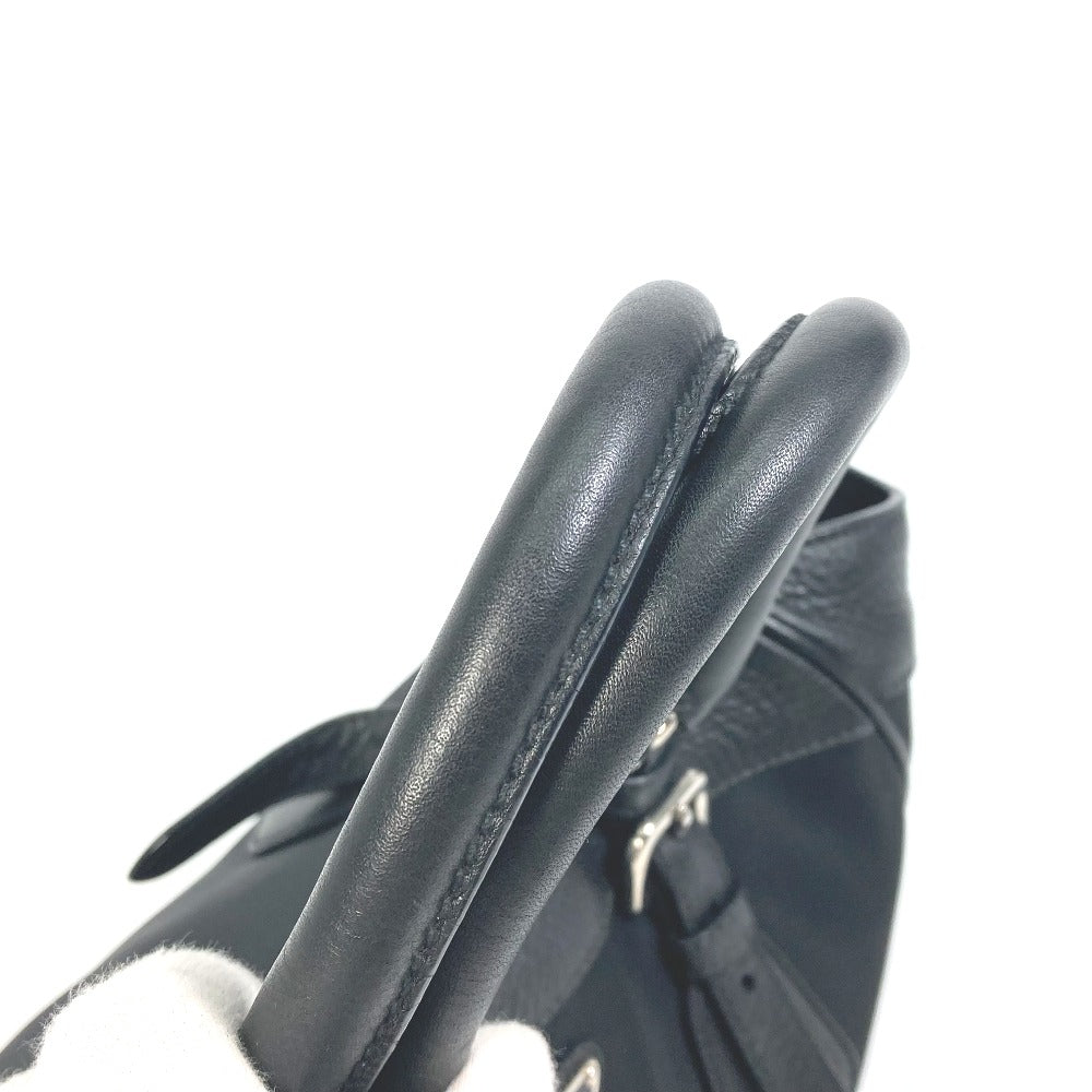 PRADA Handbag Nylon / leather black Triangle logo Tote Bag Women Used