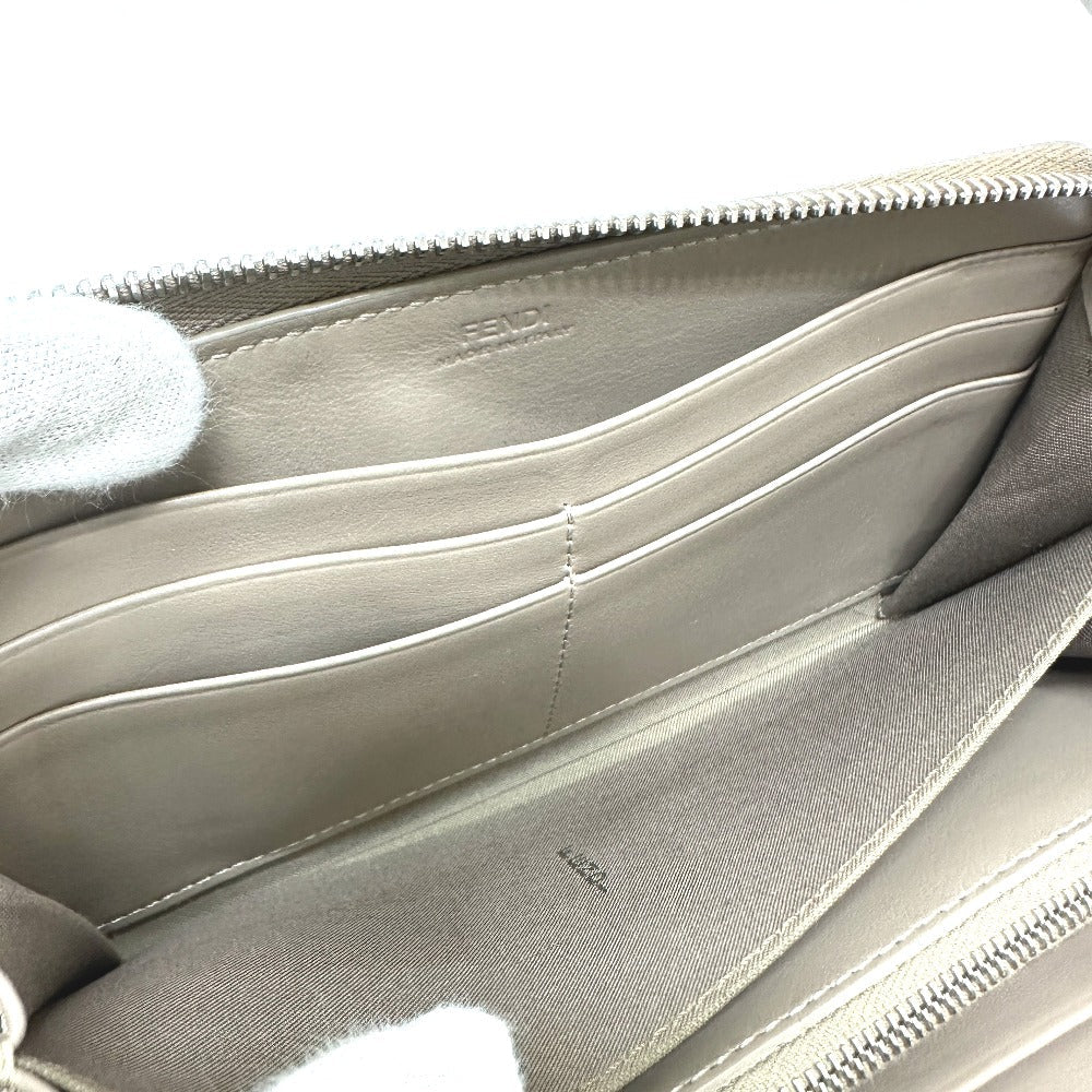 FENDI Long Wallet Purse 8M0299 leather beige By the way mens Used